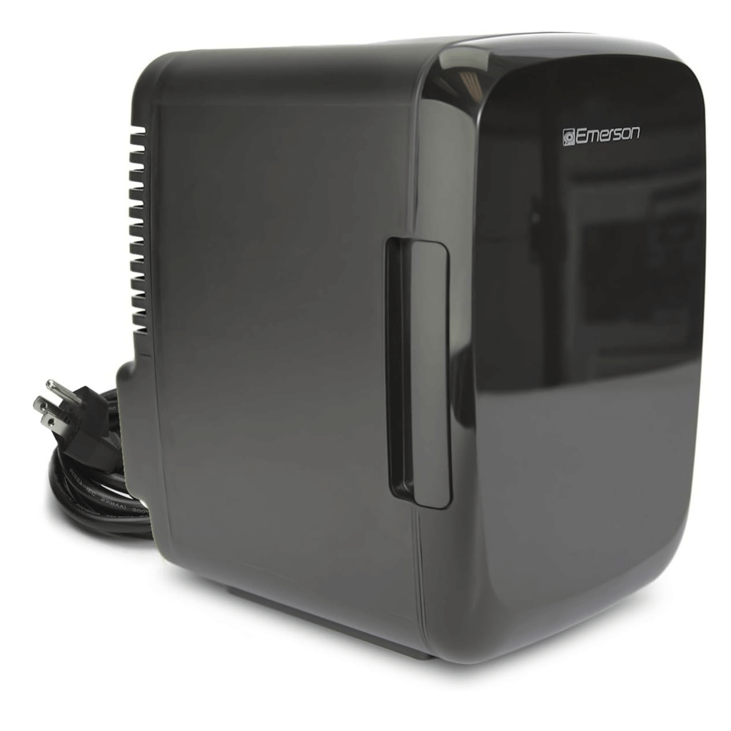 Emerson Portable Mini Fridge Cooler Quiet w Secure Latch and Holds up to 6 Cans