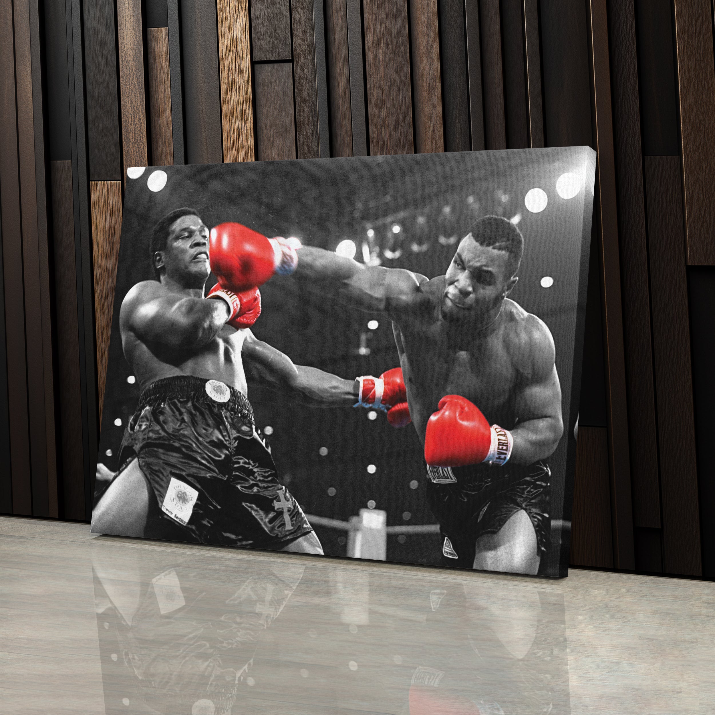 Mike Tyson vs Trevor Berbick Canvas Art – Boxing Wall Decor