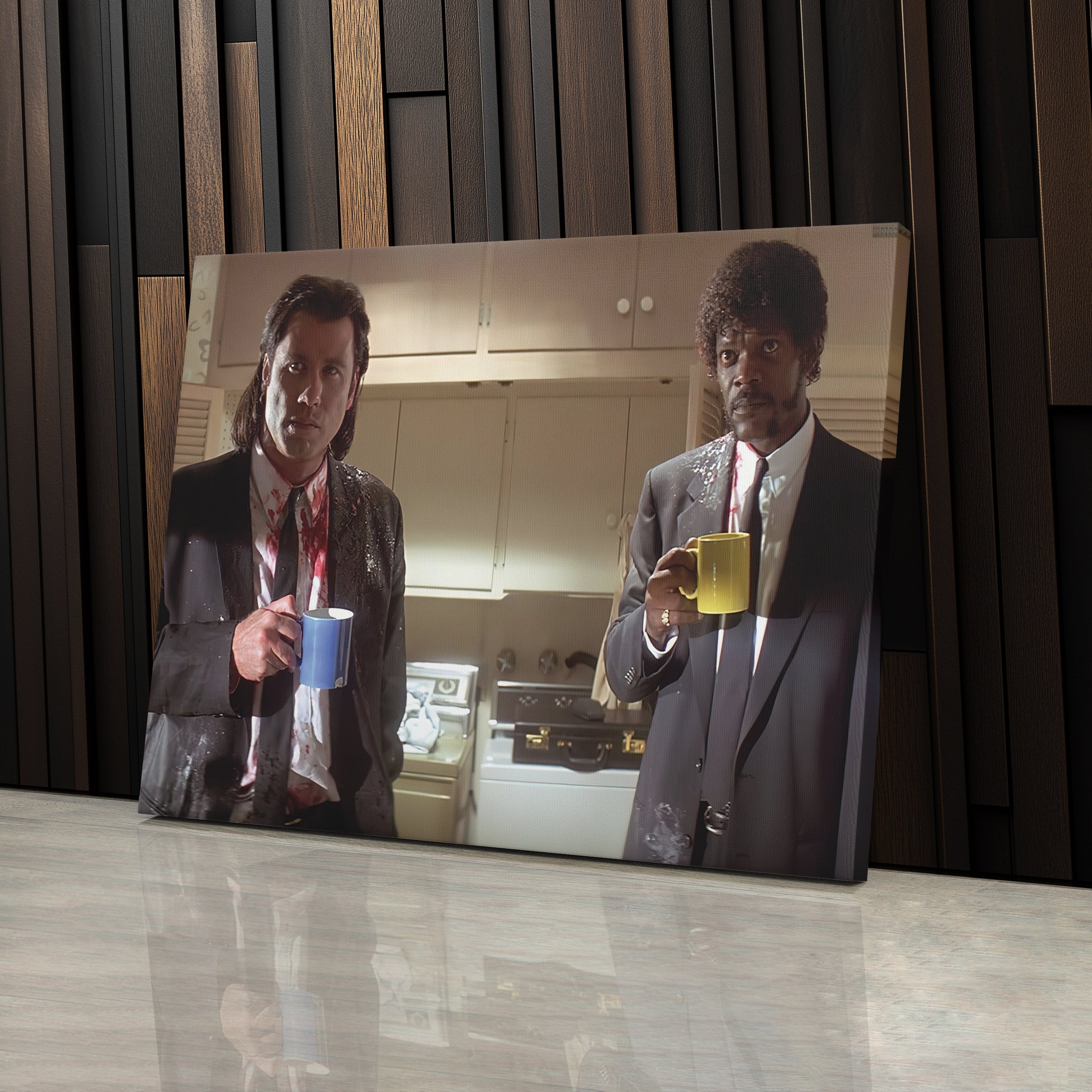 Pulp Fiction Coffee Scene Canvas – Tarantino Movie Wall Art