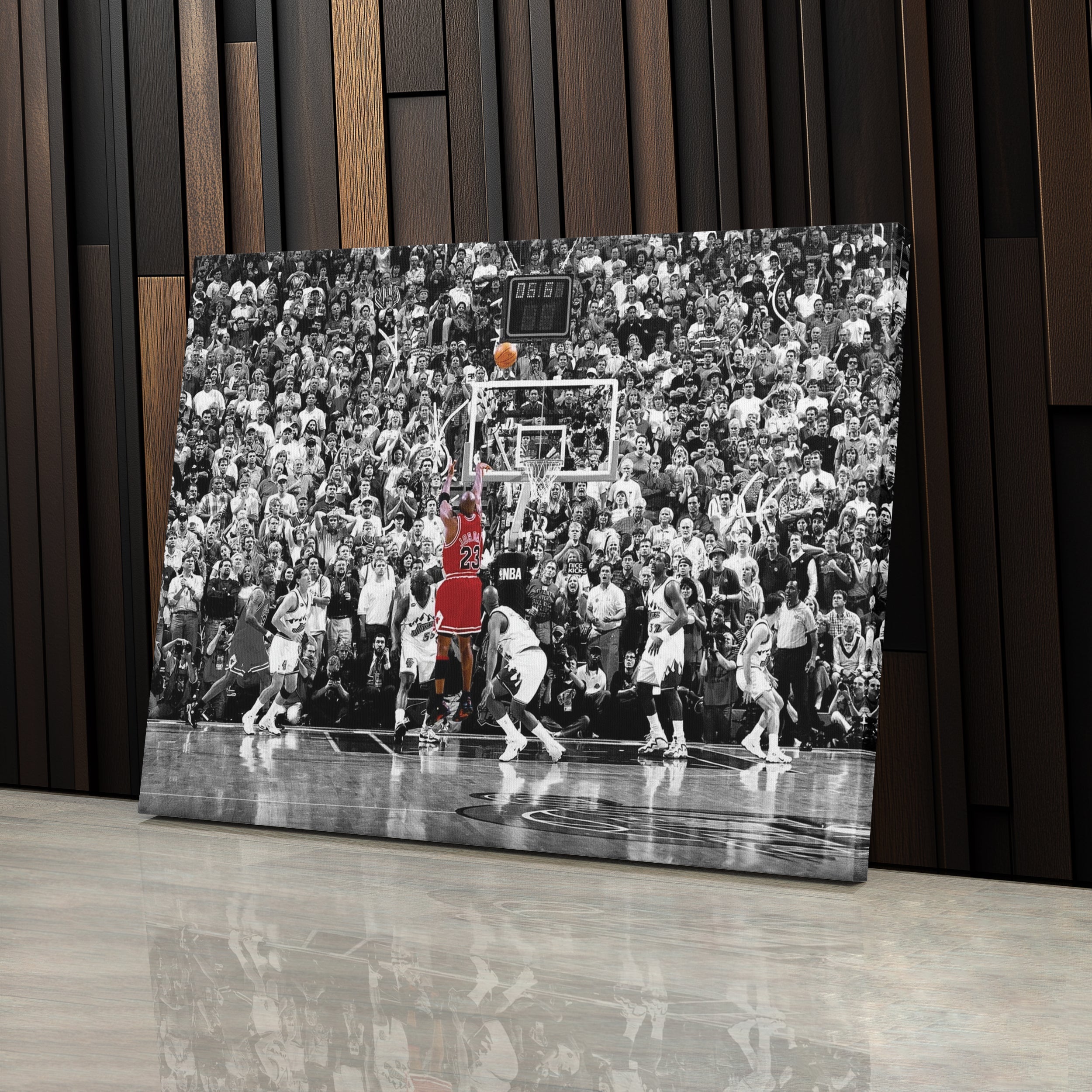 Michael Jordan The Last Shot Canvas Print – Chicago Bulls Basketball Wall Art Decor