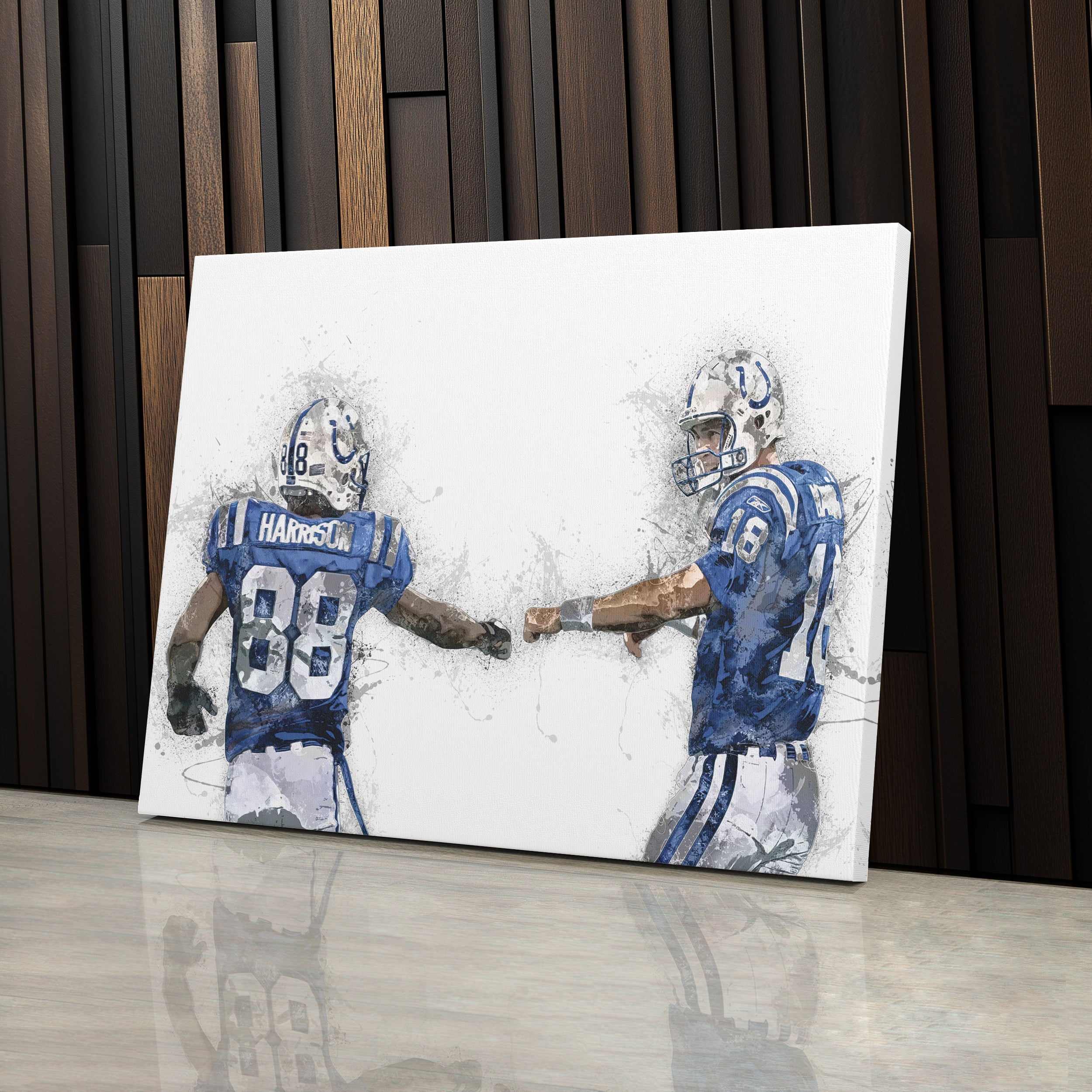 Peyton Manning & Marvin Harrison Canvas Art – Indianapolis Colts Wall Decor