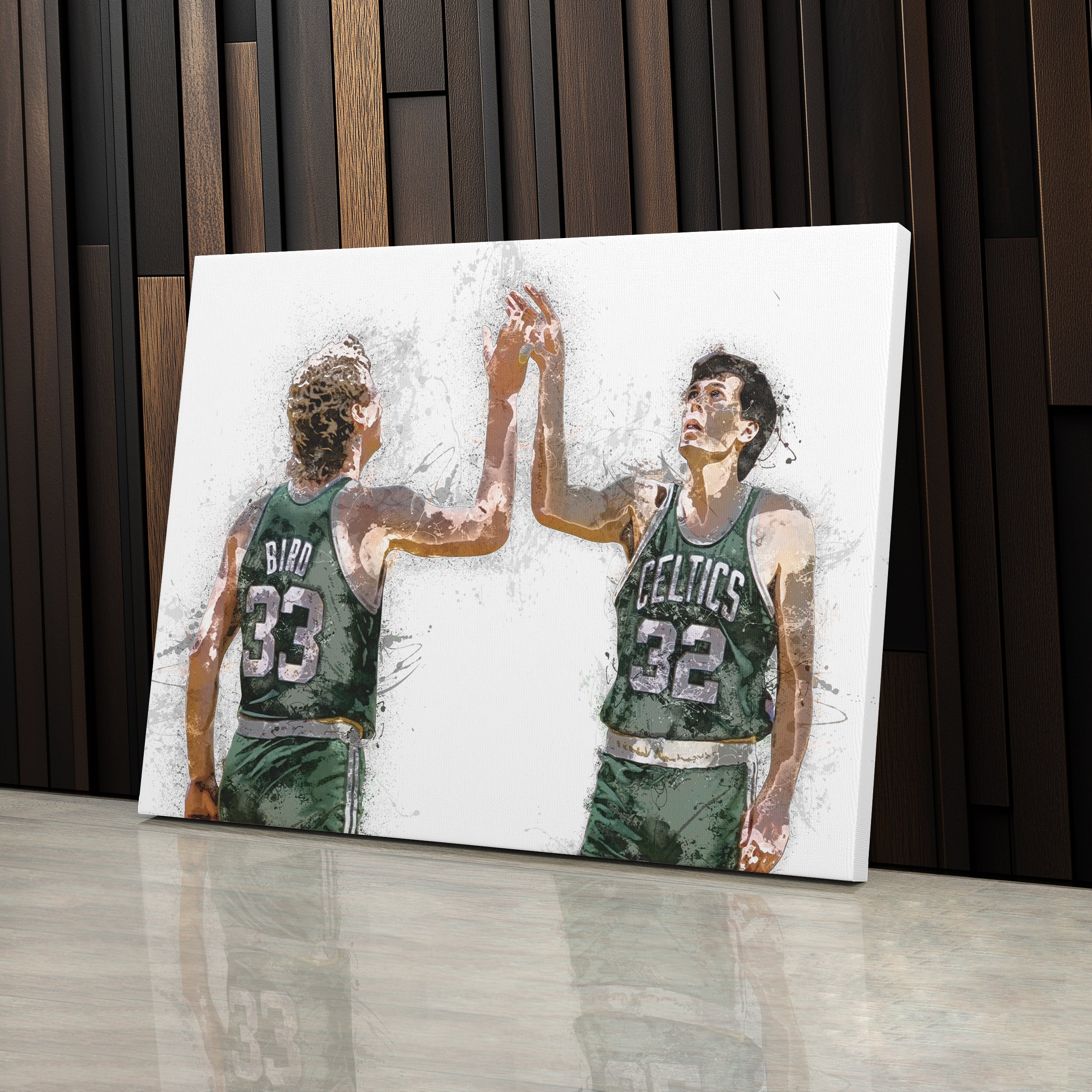 Larry Bird & Kevin McHale Canvas Art – Boston Celtics Wall Decor