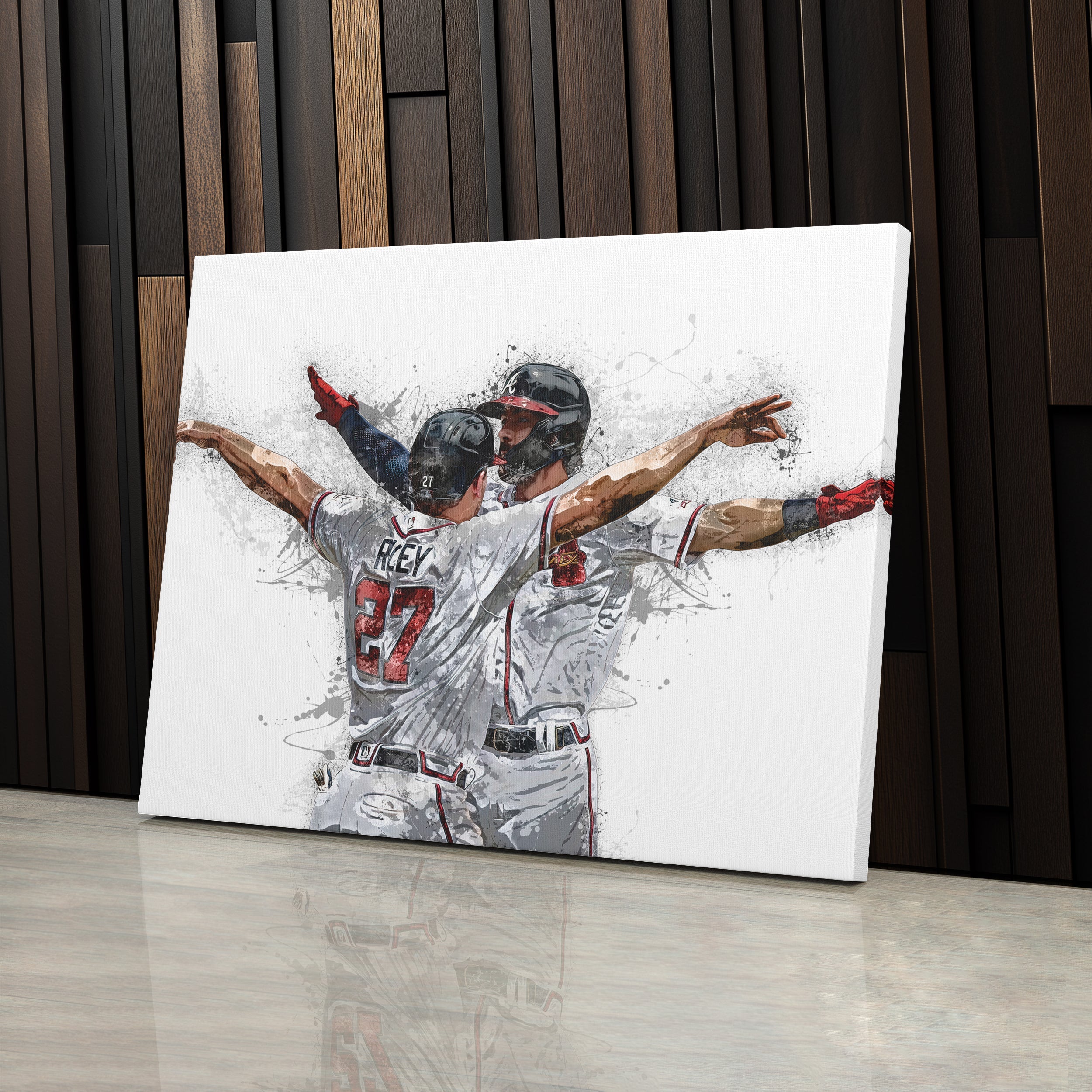 Austin Riley & Dansby Swanson Canvas Art – Atlanta Braves Wall Decor