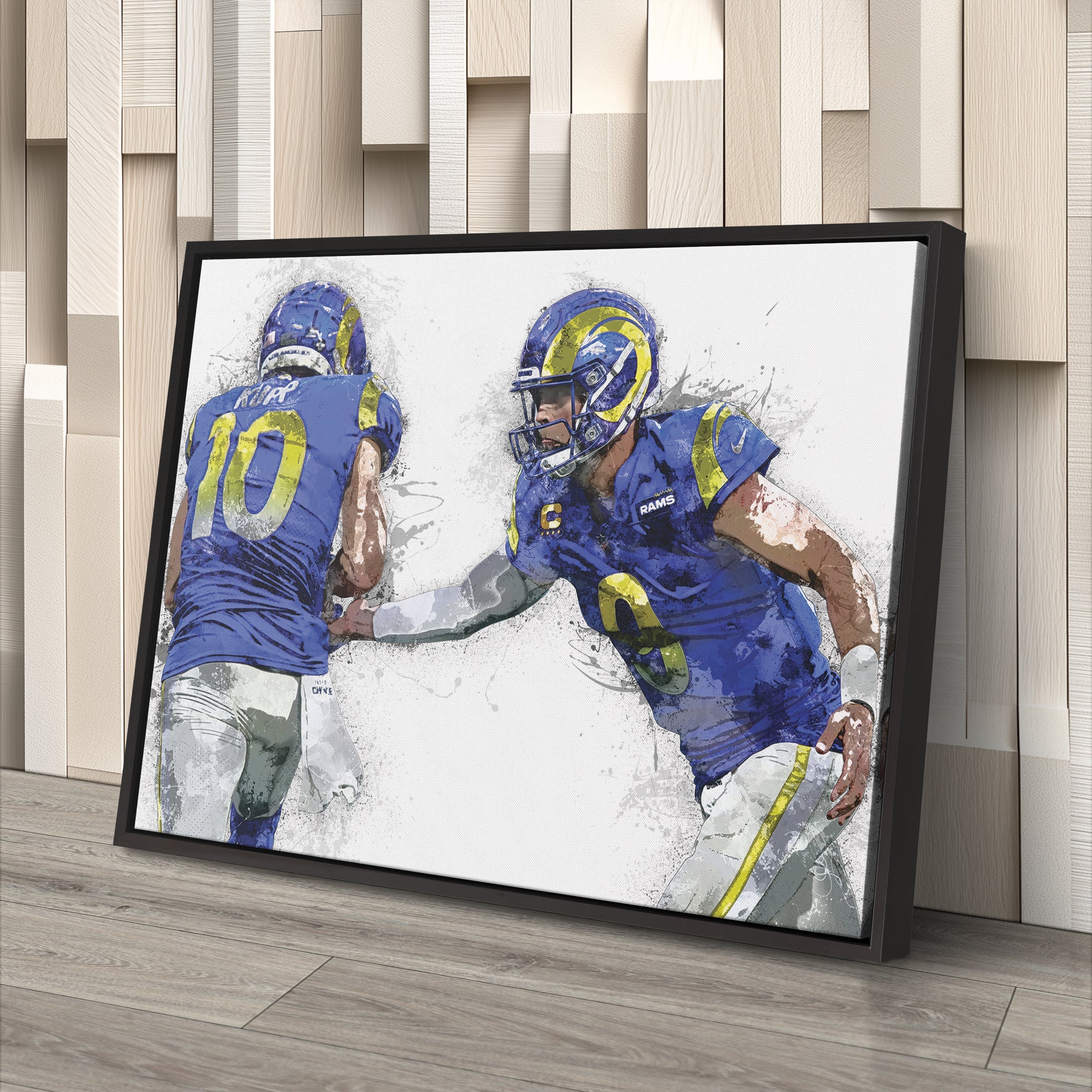 Cooper Kupp & Matthew Stafford Canvas Art – Los Angeles Rams Wall Decor