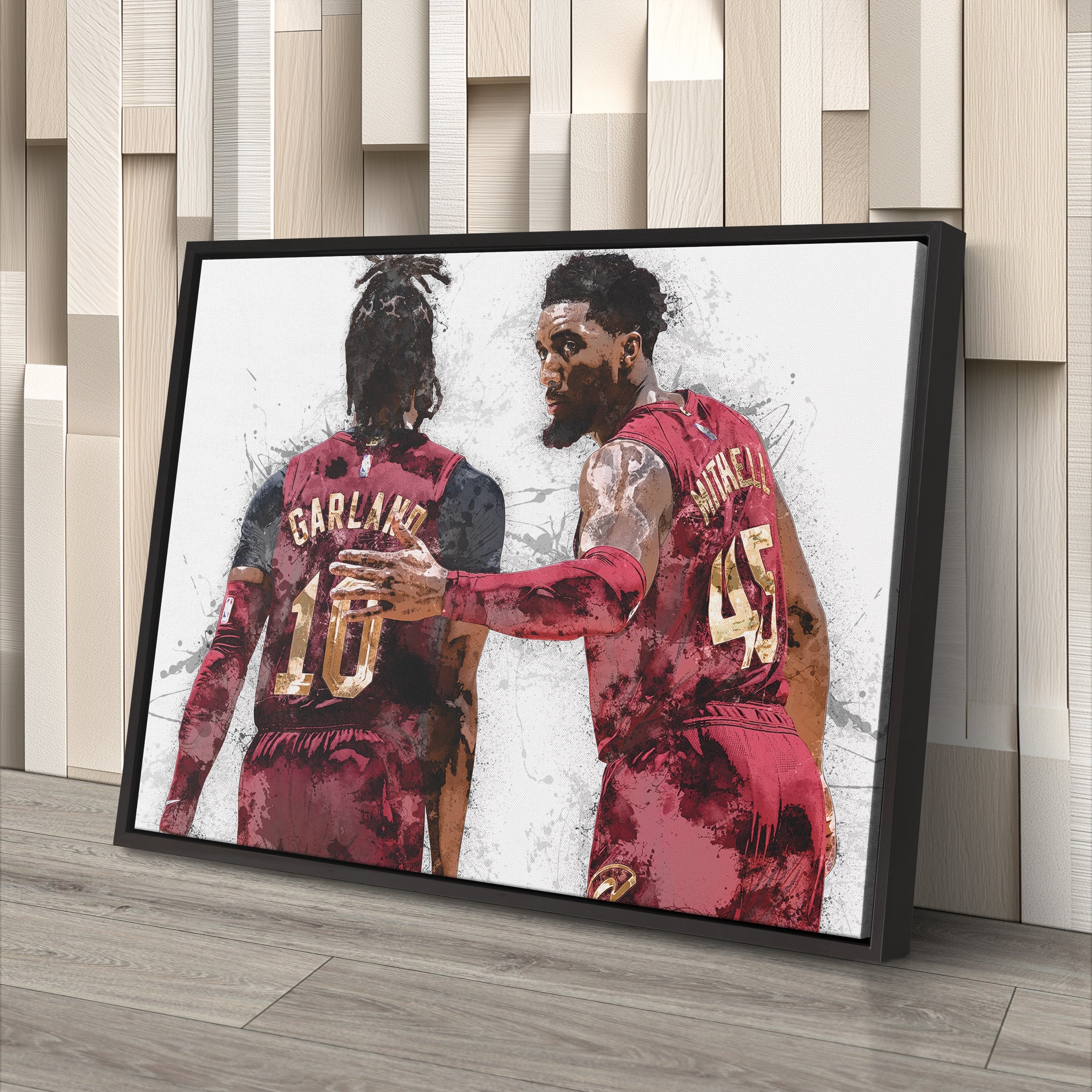 Donovan Mitchell & Darius Garland Canvas Art – Cleveland Cavaliers Wall Decor
