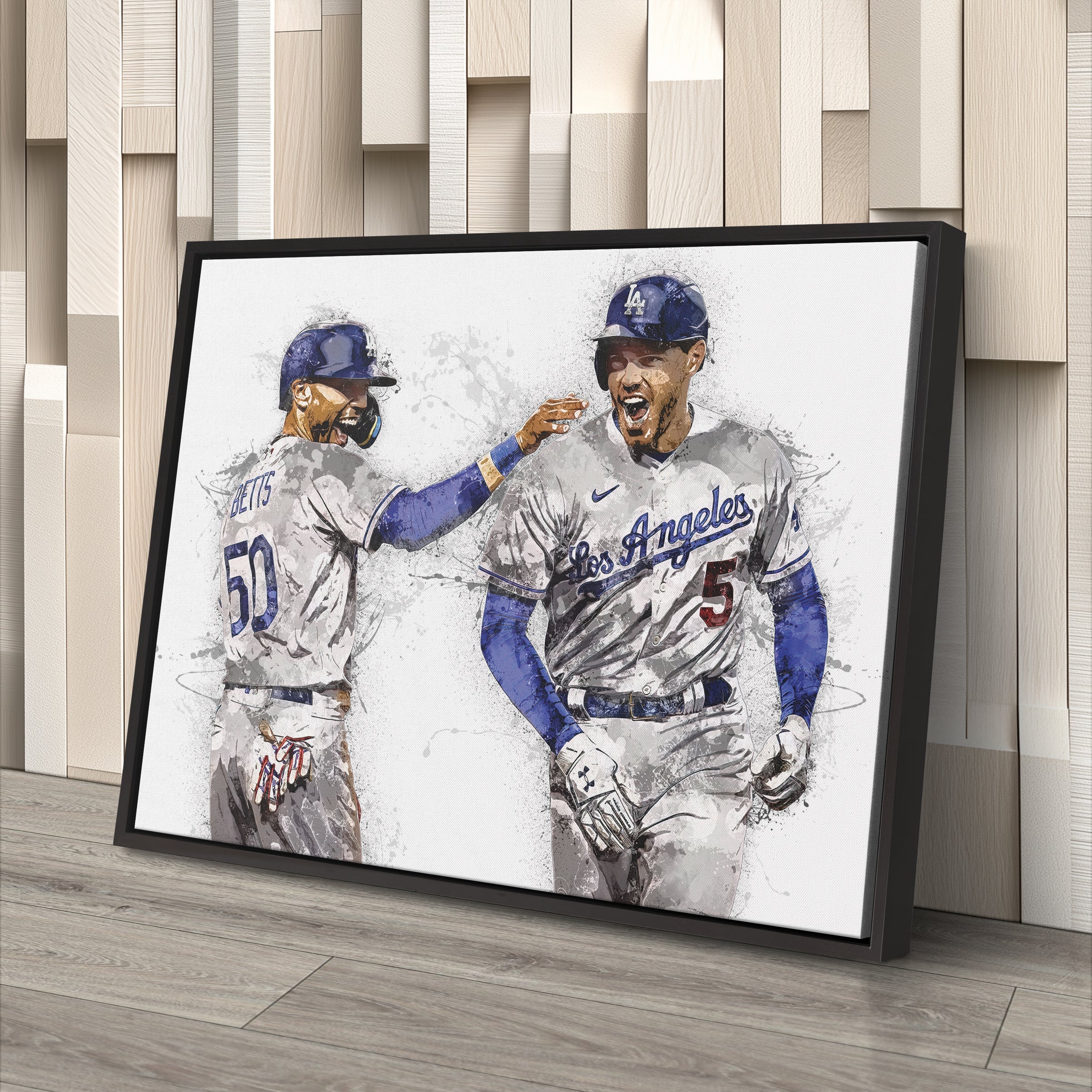 Freddie Freeman & Mookie Betts Canvas Art – Los Angeles Dodgers Wall Decor