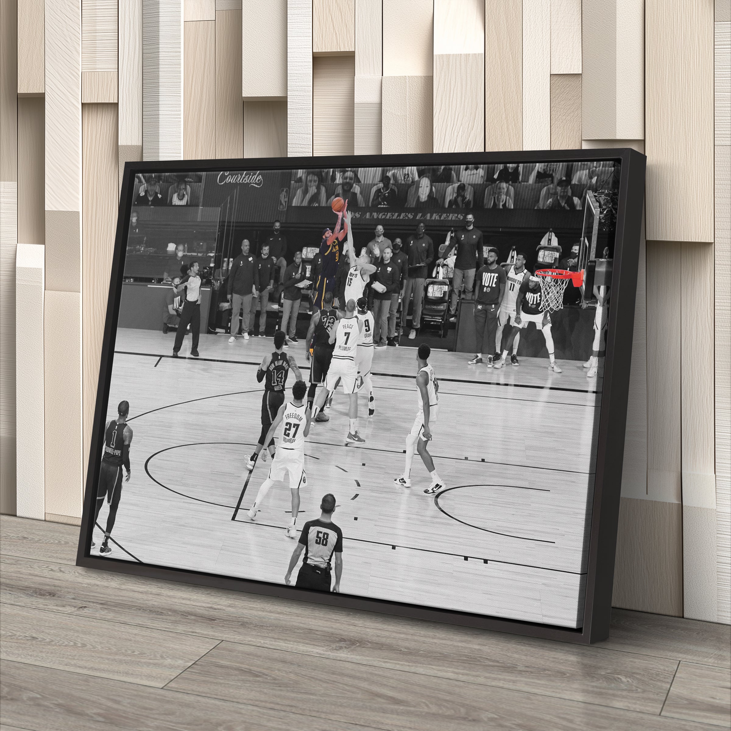 Anthony Davis Buzzer Beater Canvas Art - Lakers Wall Decor