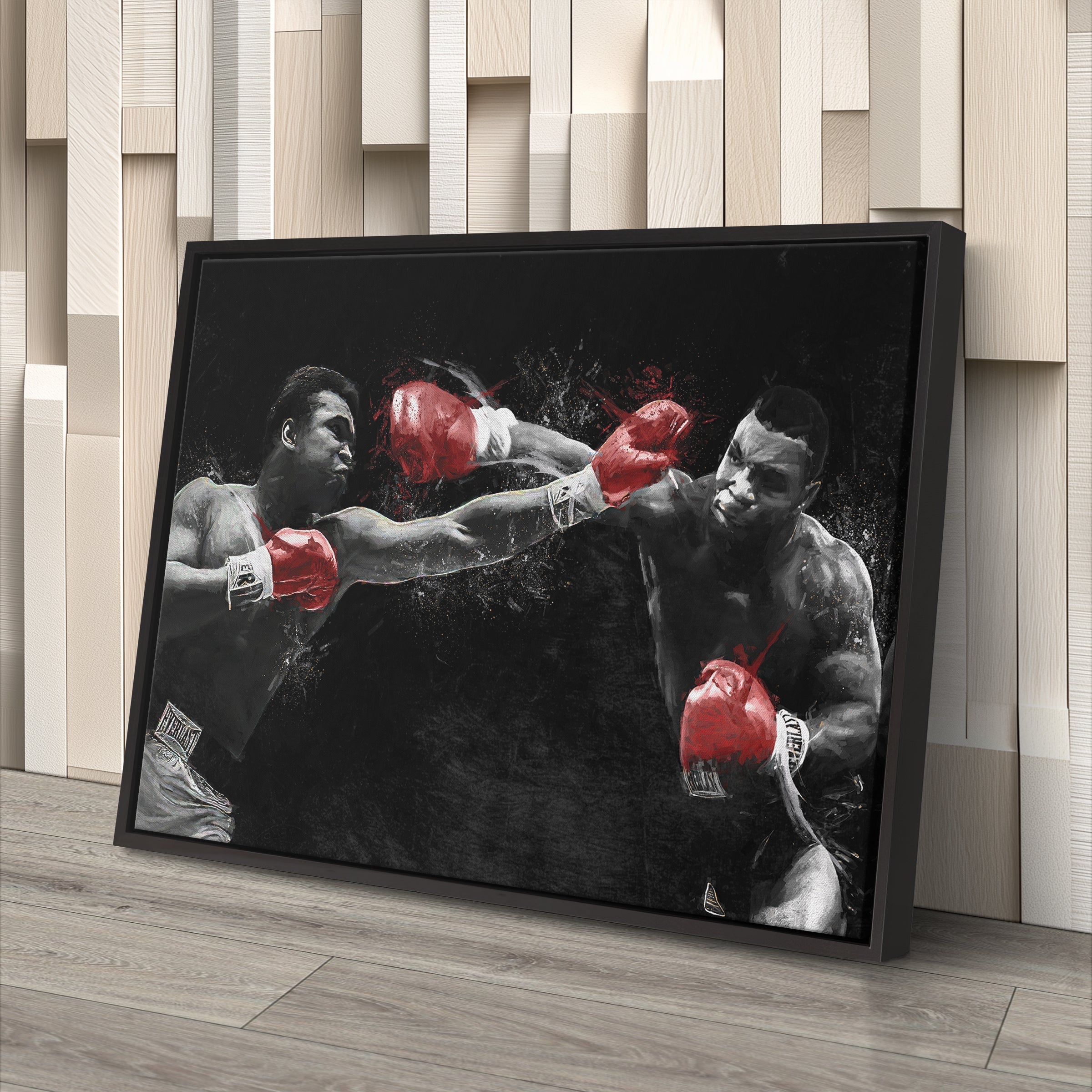 Mike Tyson vs Muhammad Ali Canvas Art – Boxing Legends Wall Decor
