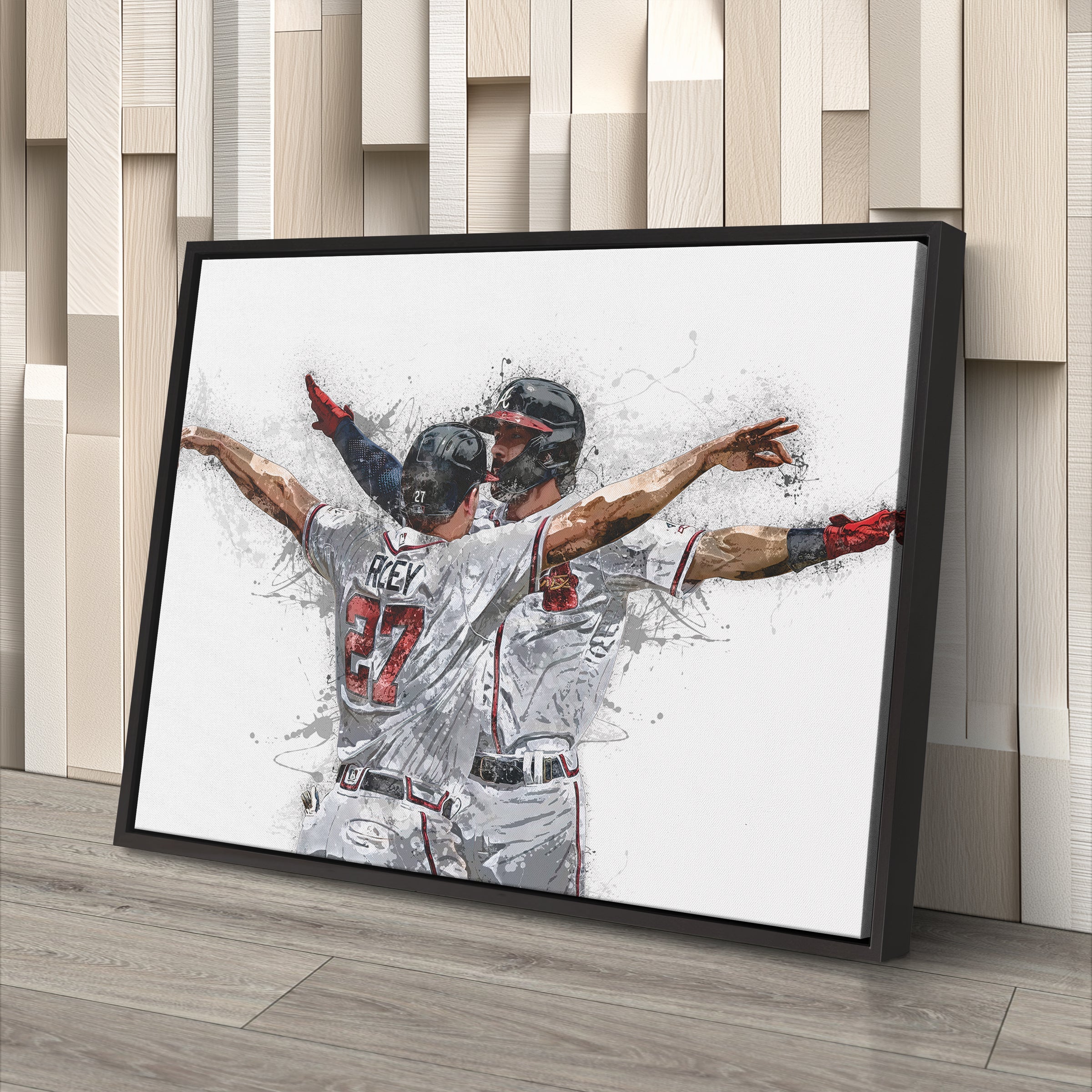 Austin Riley & Dansby Swanson Canvas Art – Atlanta Braves Wall Decor