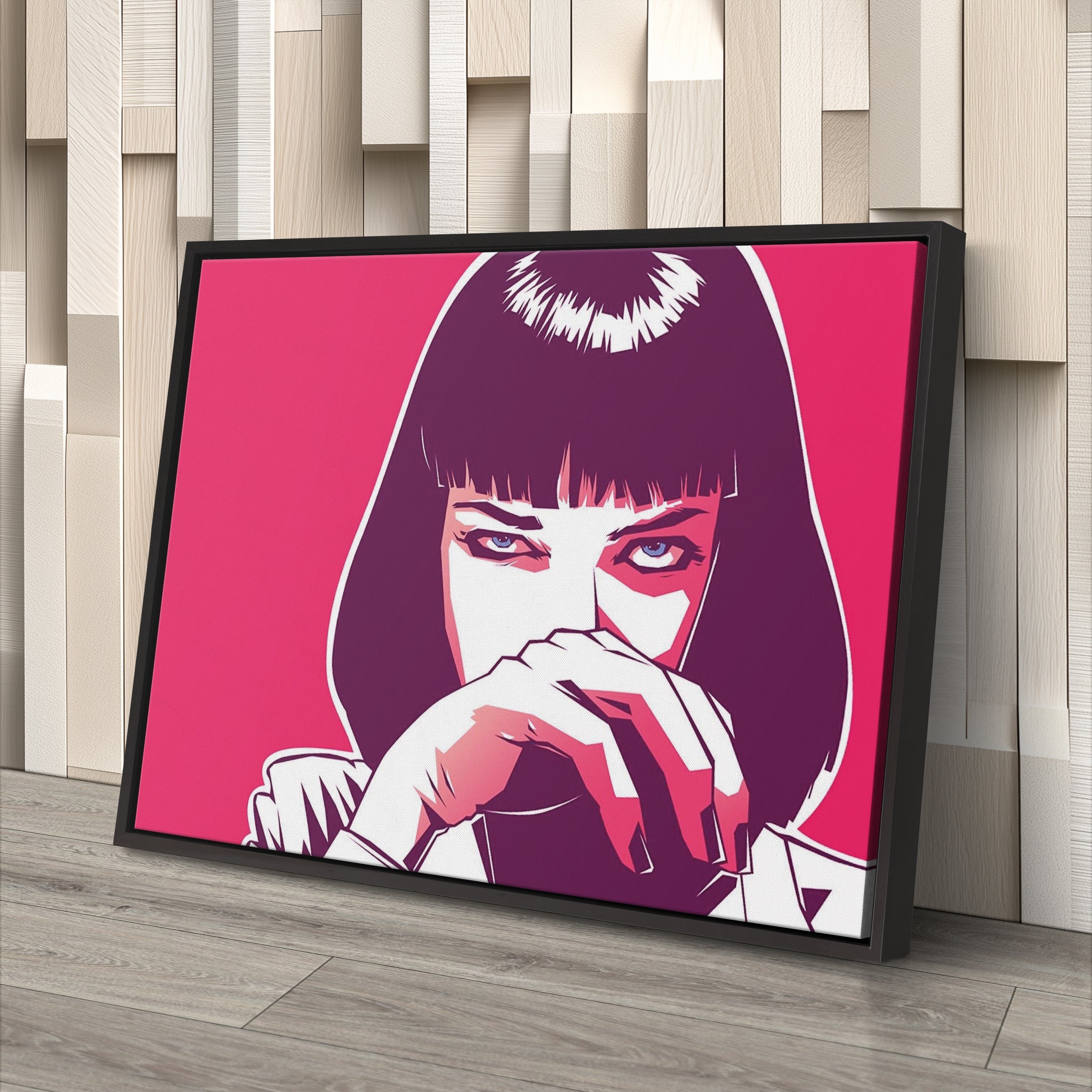 Pulp Fiction Canvas Art – Uma Thurman Movie Wall Decor