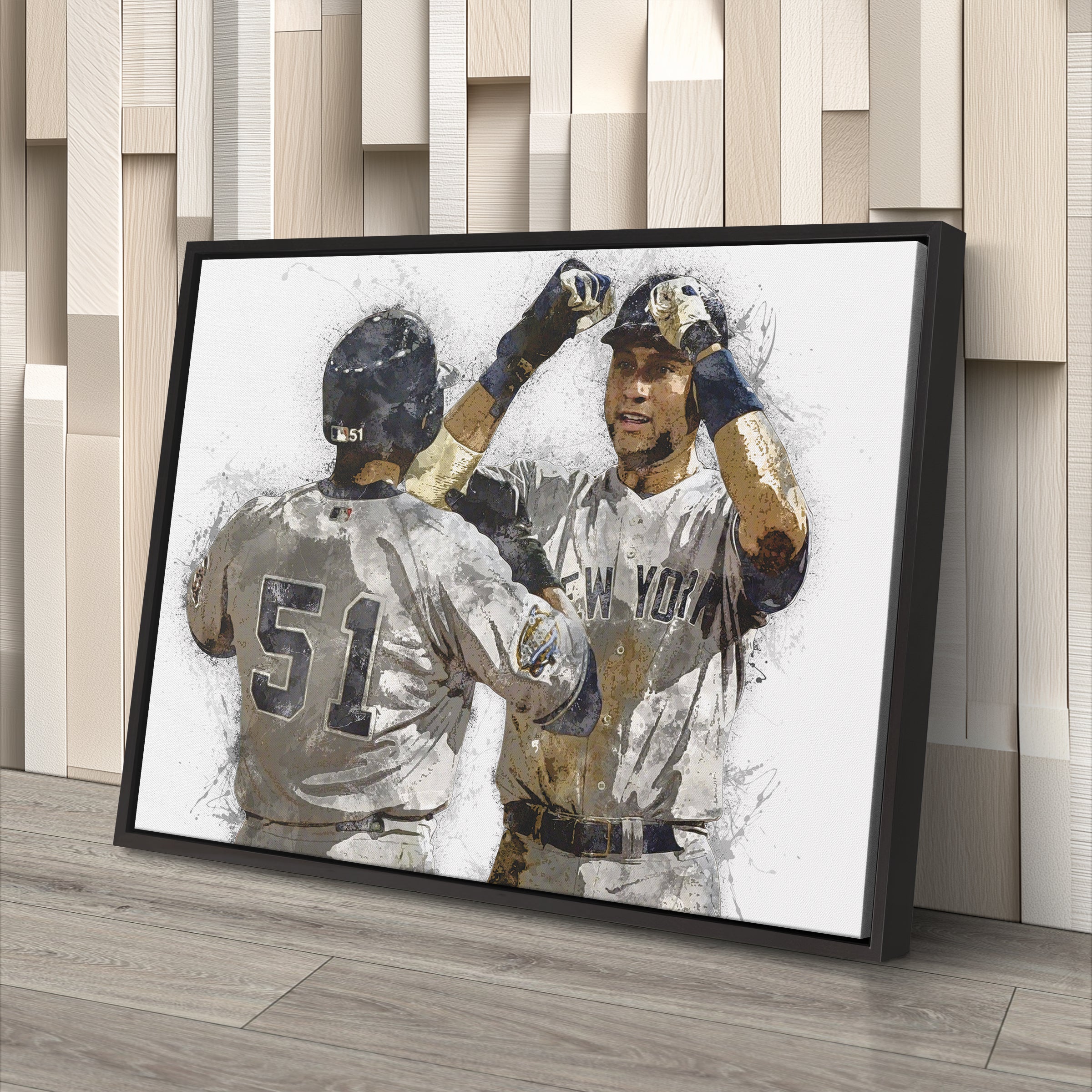 Derek Jeter & Bernie Williams Canvas Art – New York Yankees Wall Decor