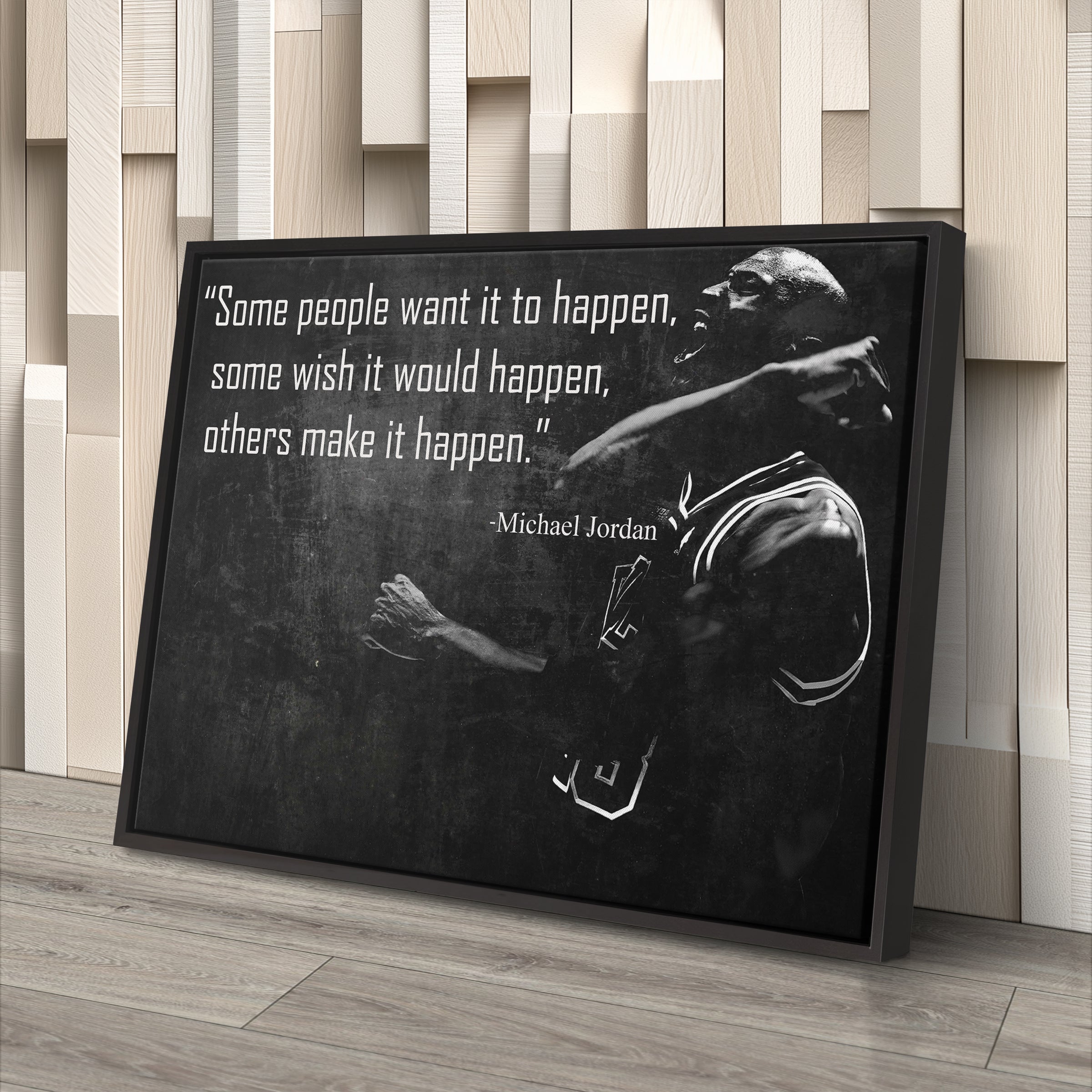 Michael Jordan Quote Canvas – Black & White Chicago Bulls Wall Art Gift for Sports Fans