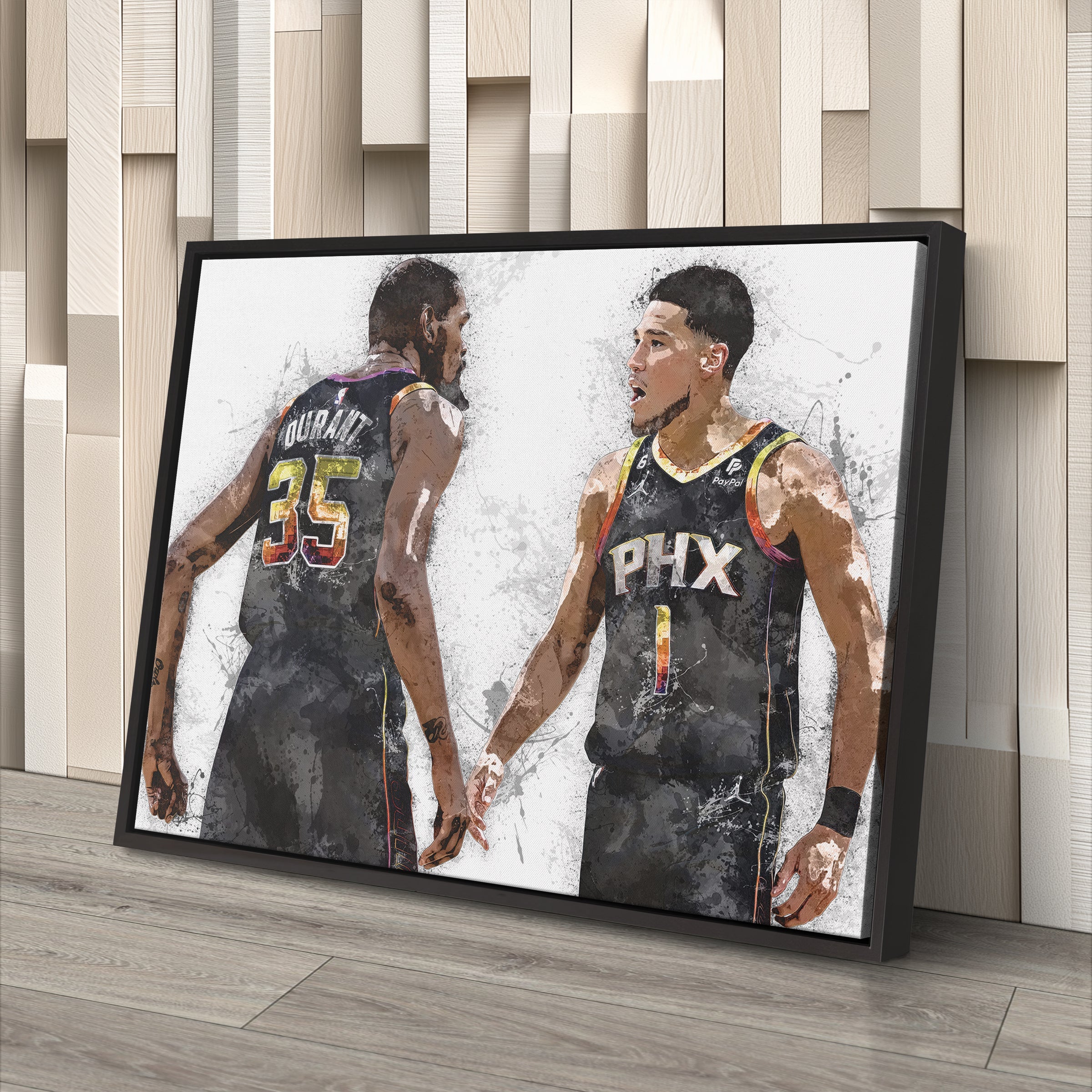 Kevin Durant & Devin Booker Canvas Art – Phoenix Suns Wall Decor