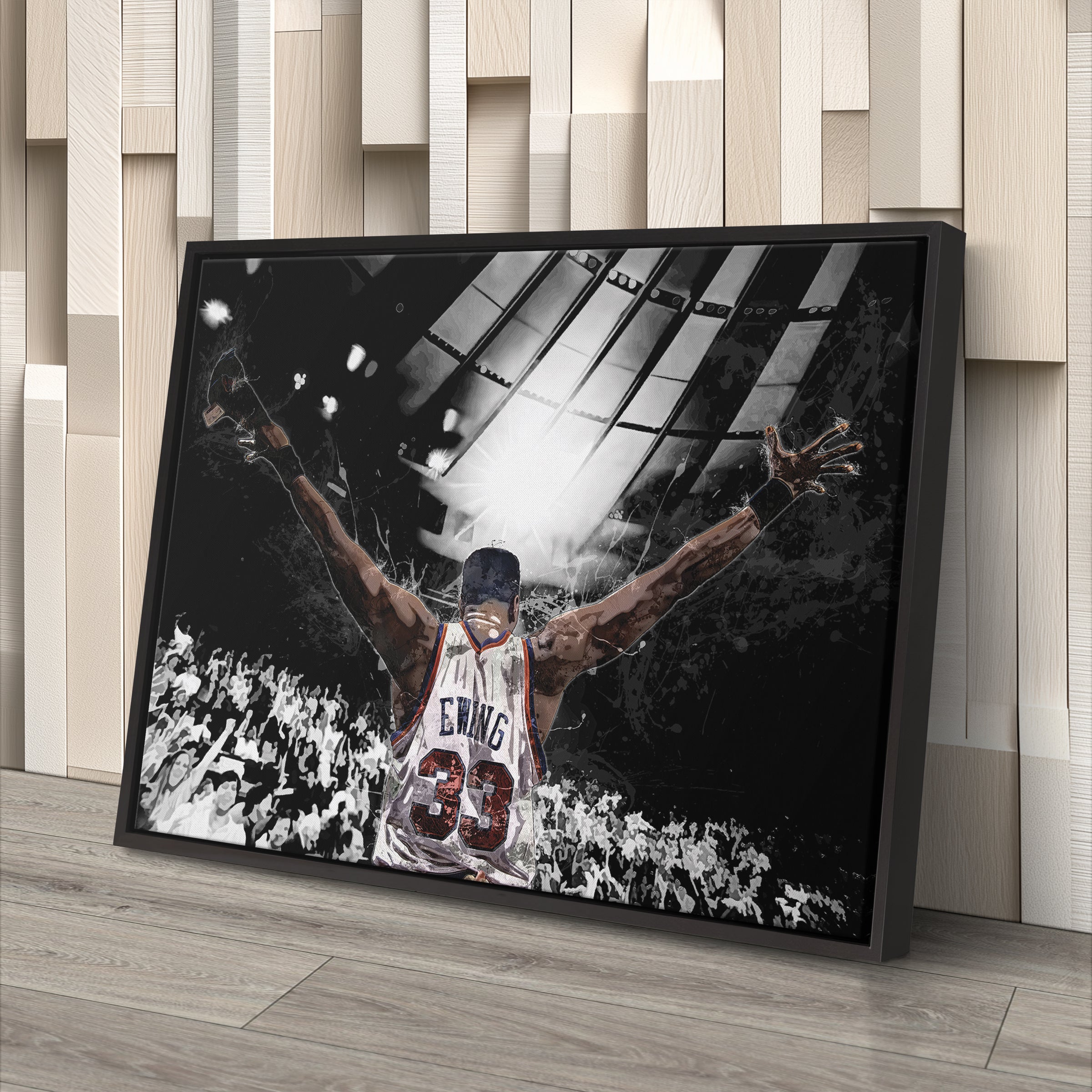 Patrick Ewing Canvas Art – Knicks Basketball Wall Decor