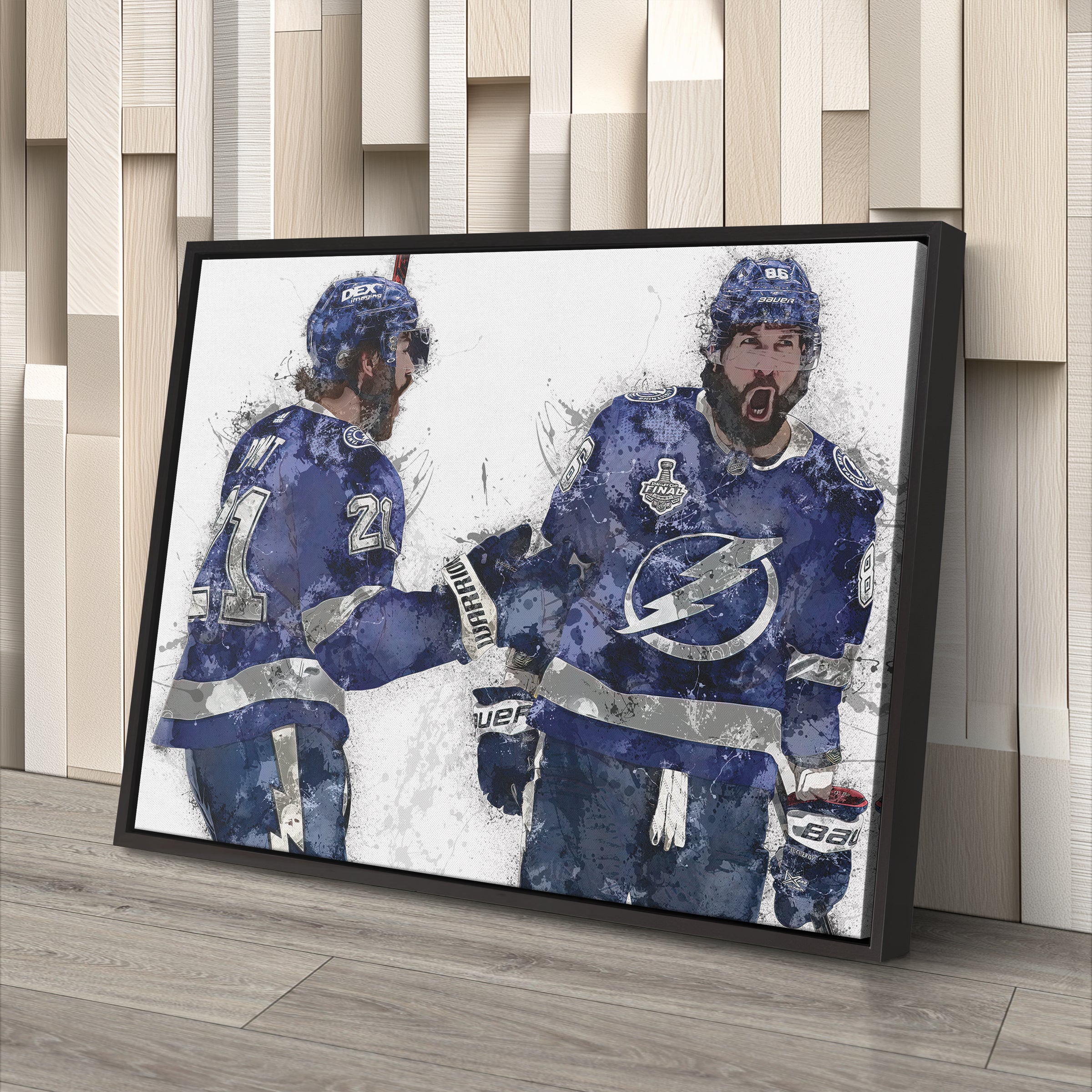 Brayden Point & Nikita Kucherov Canvas Art – Tampa Bay Lightning Wall Decor