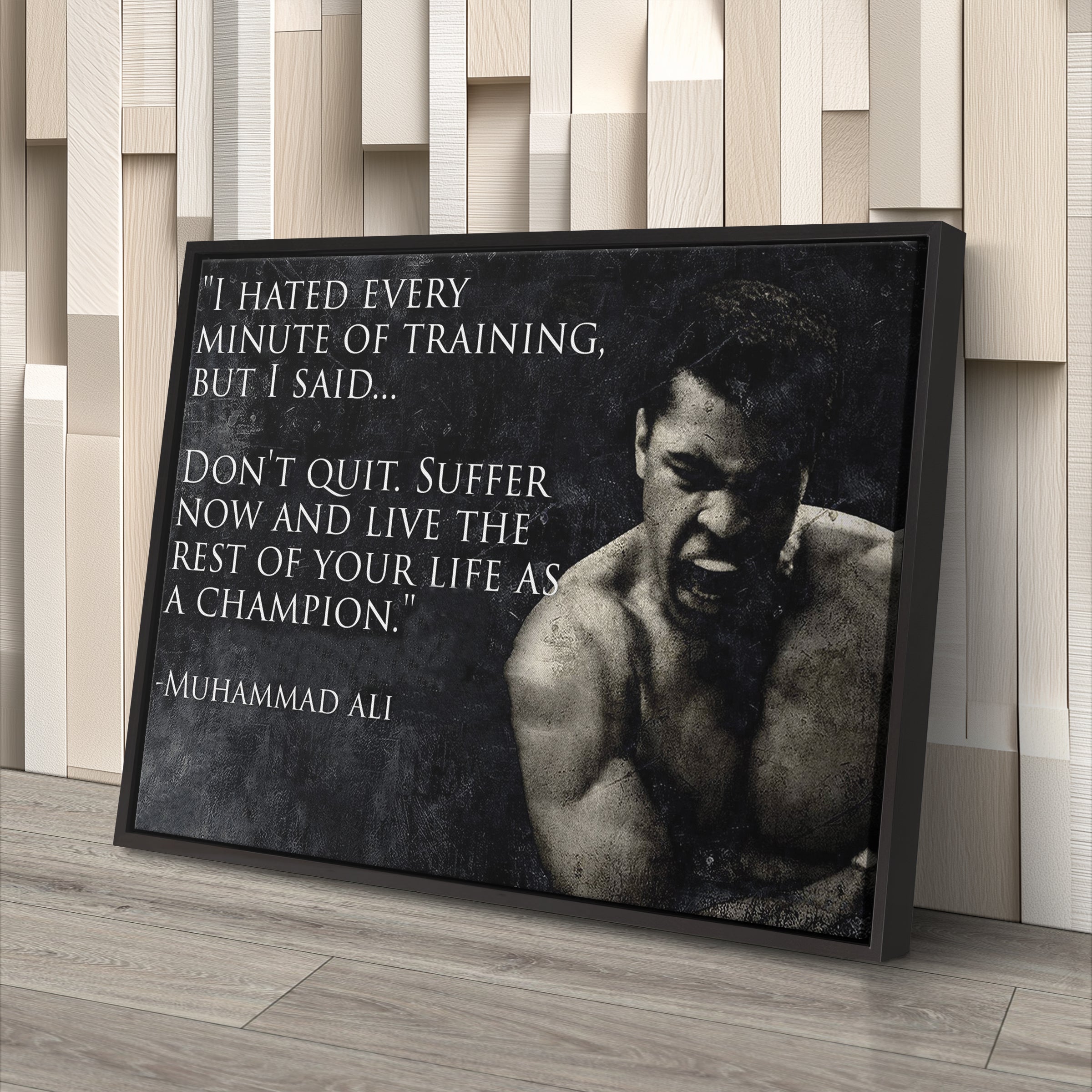 Muhammad Ali Quote Canvas Art – Boxing Wall Decor