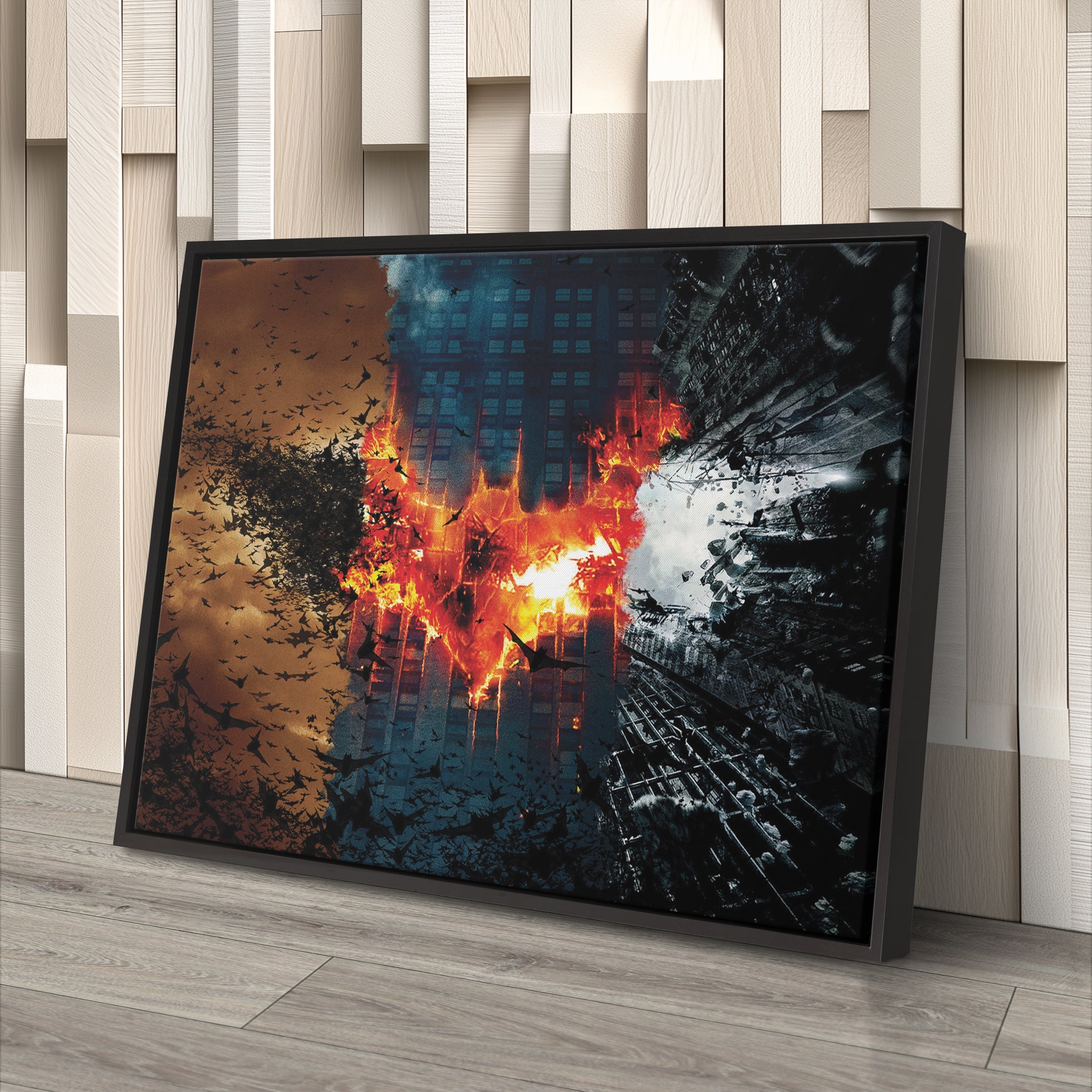 Batman Illustration Canvas Print – Joker Movie Wall Art for Superhero Home Decor