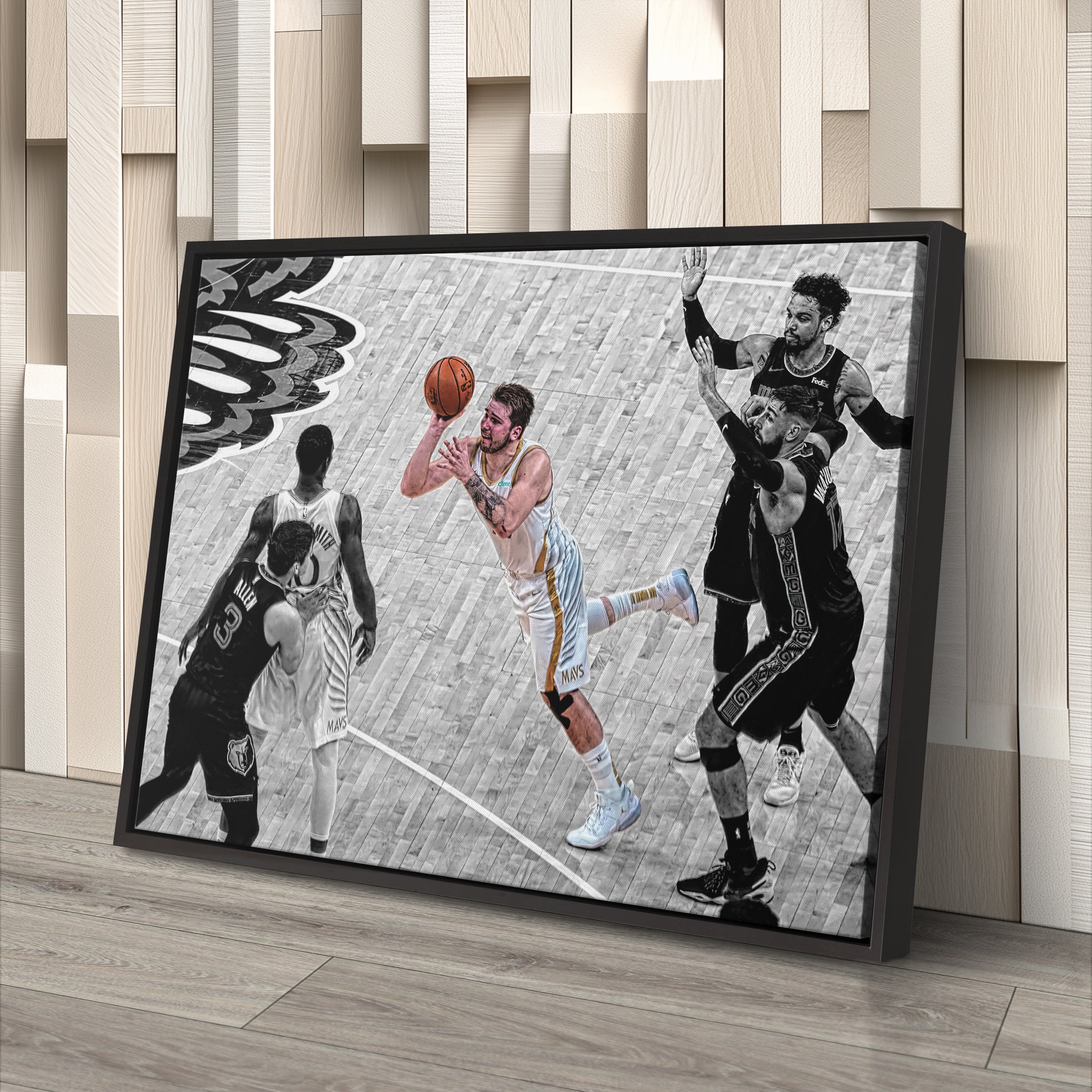 Luka Doncic Canvas Art – Game Winner Floater Decor