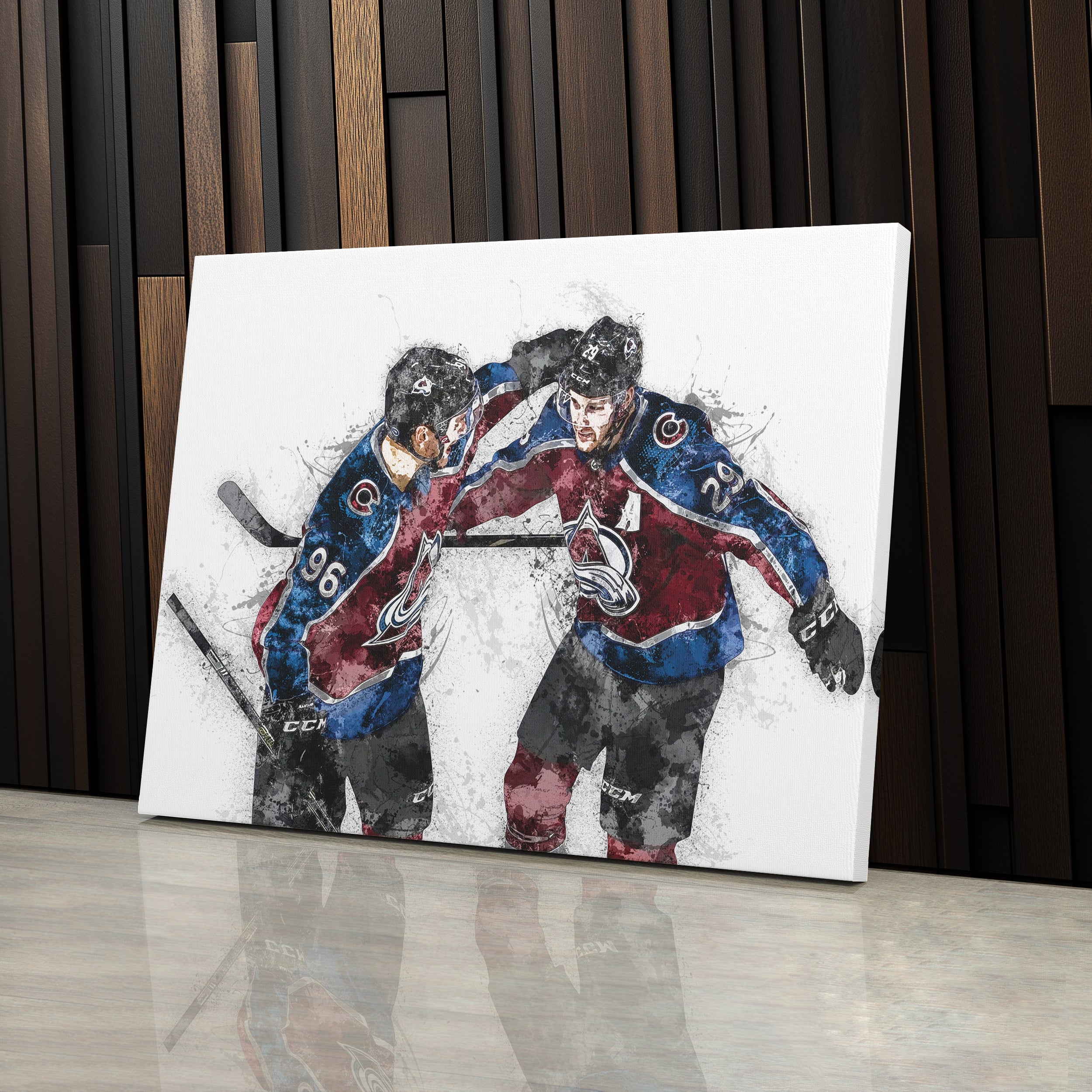Nathan MacKinnon & Mikko Rantanen Canvas Art – Colorado Avalanche Wall Decor