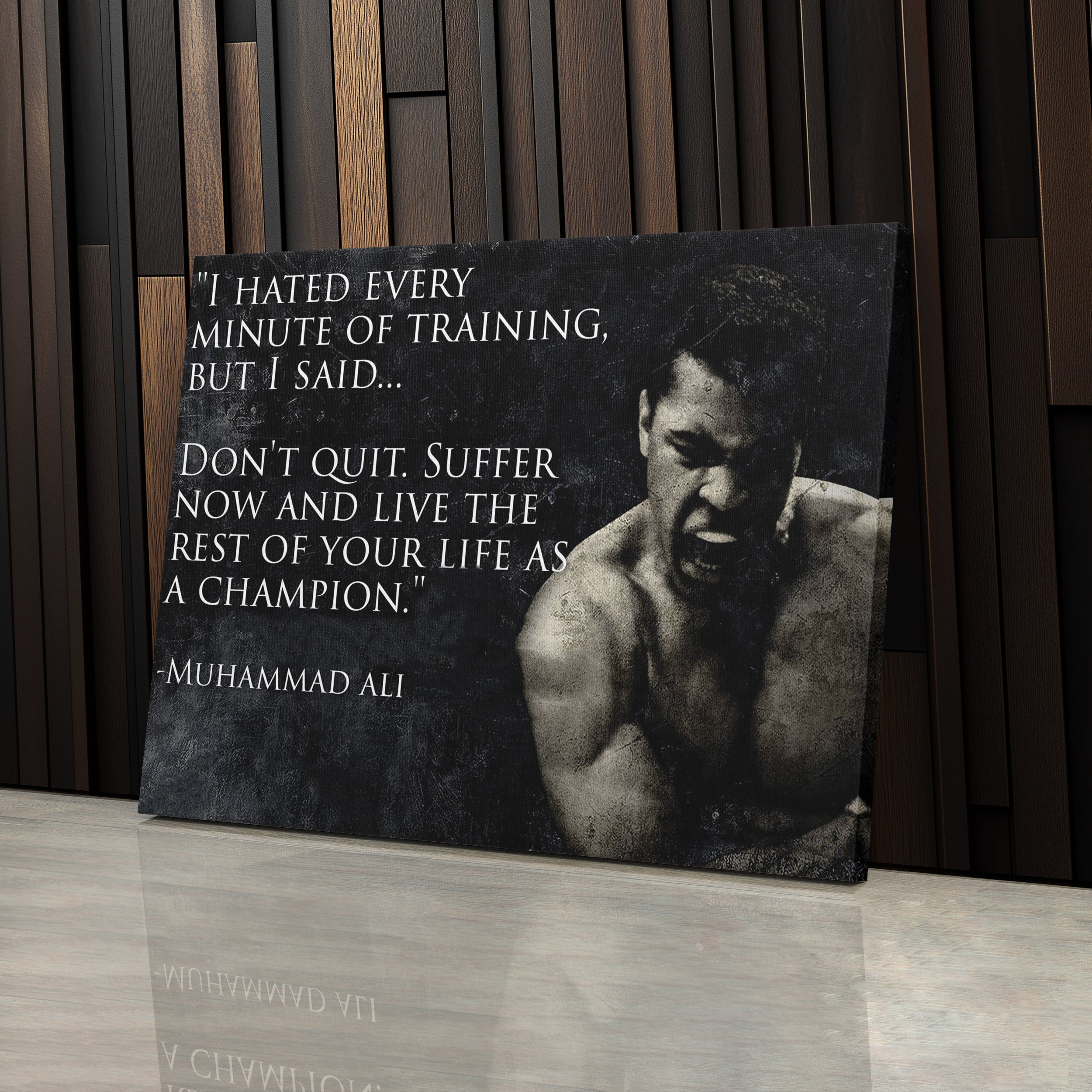 Muhammad Ali Quote Canvas Art – Boxing Wall Decor