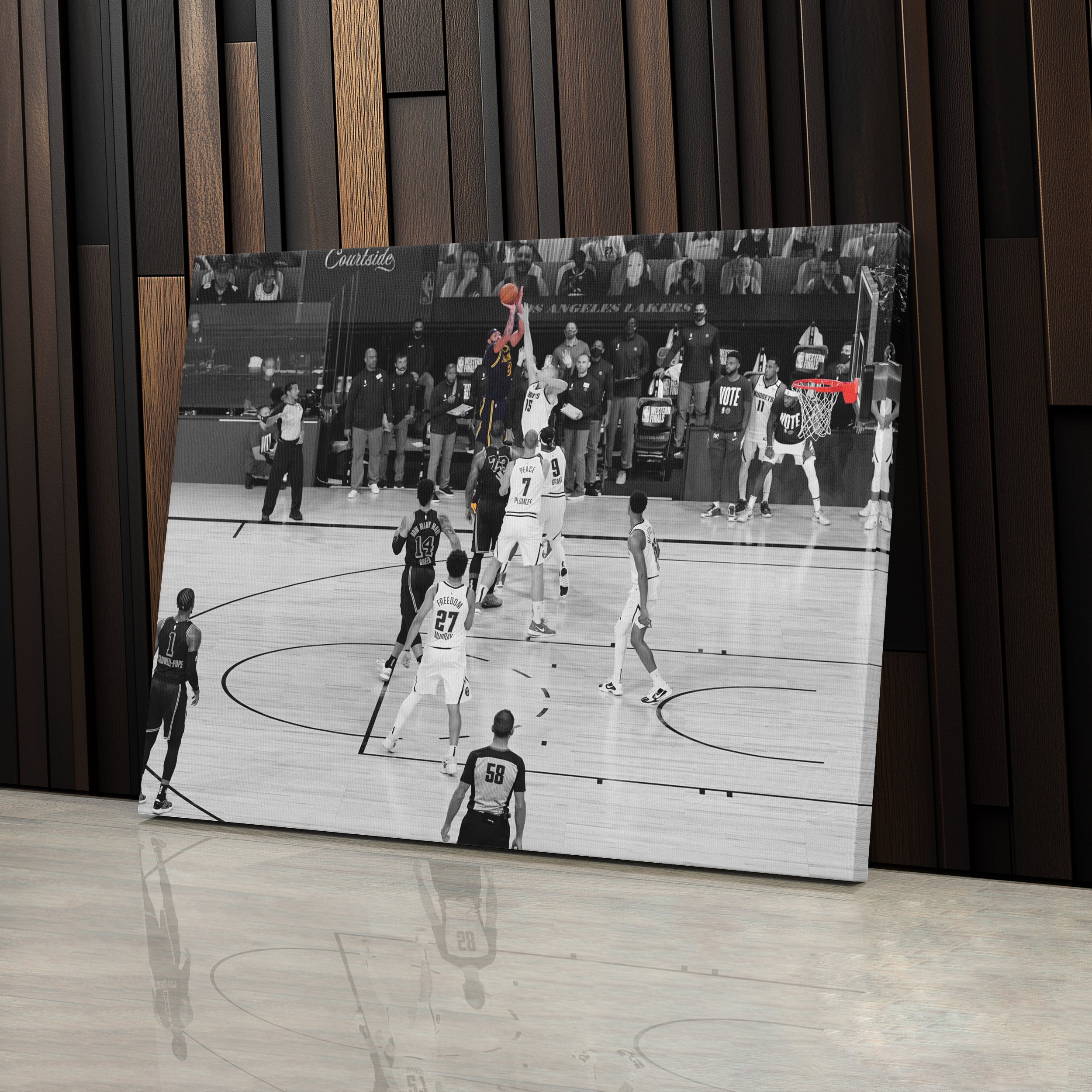 Anthony Davis Buzzer Beater Canvas Art - Lakers Wall Decor