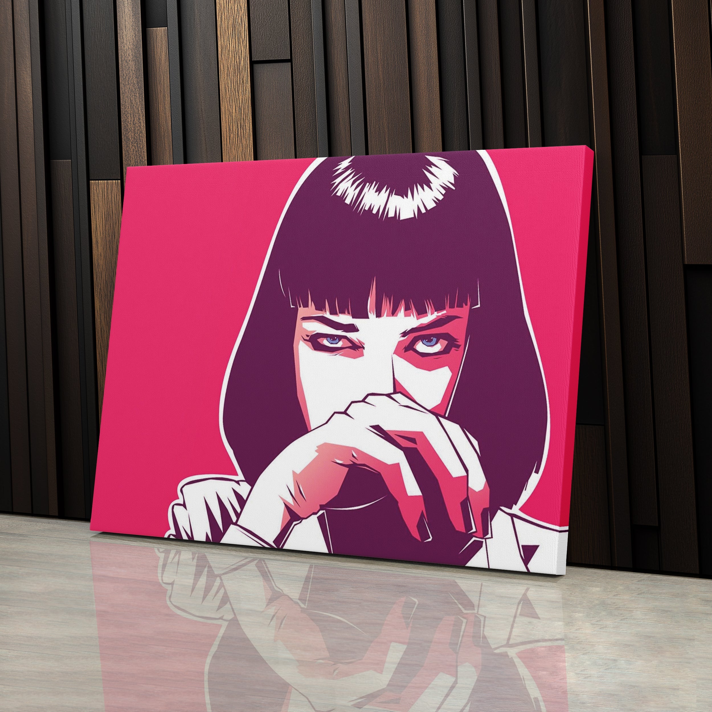 Pulp Fiction Canvas Art – Uma Thurman Movie Wall Decor
