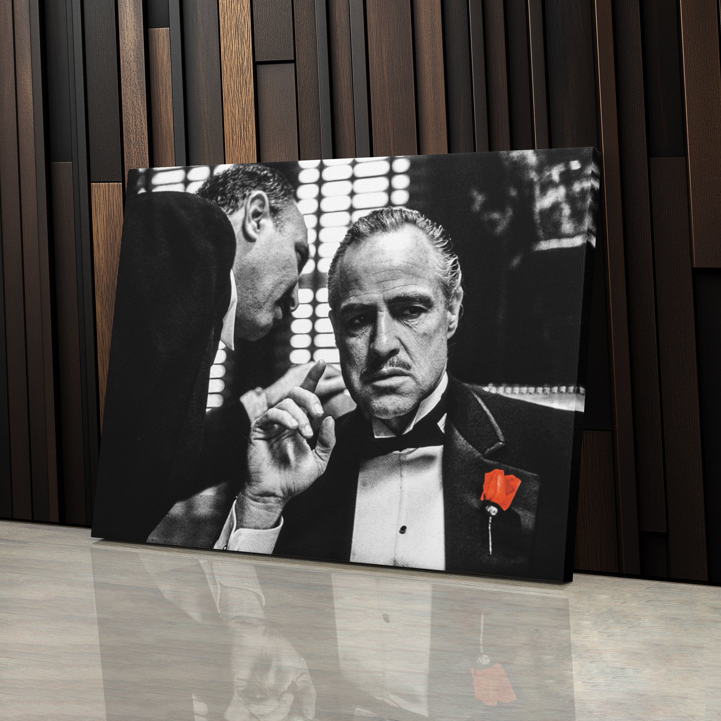 The Godfather Canvas Art – Black & White Wall Decor