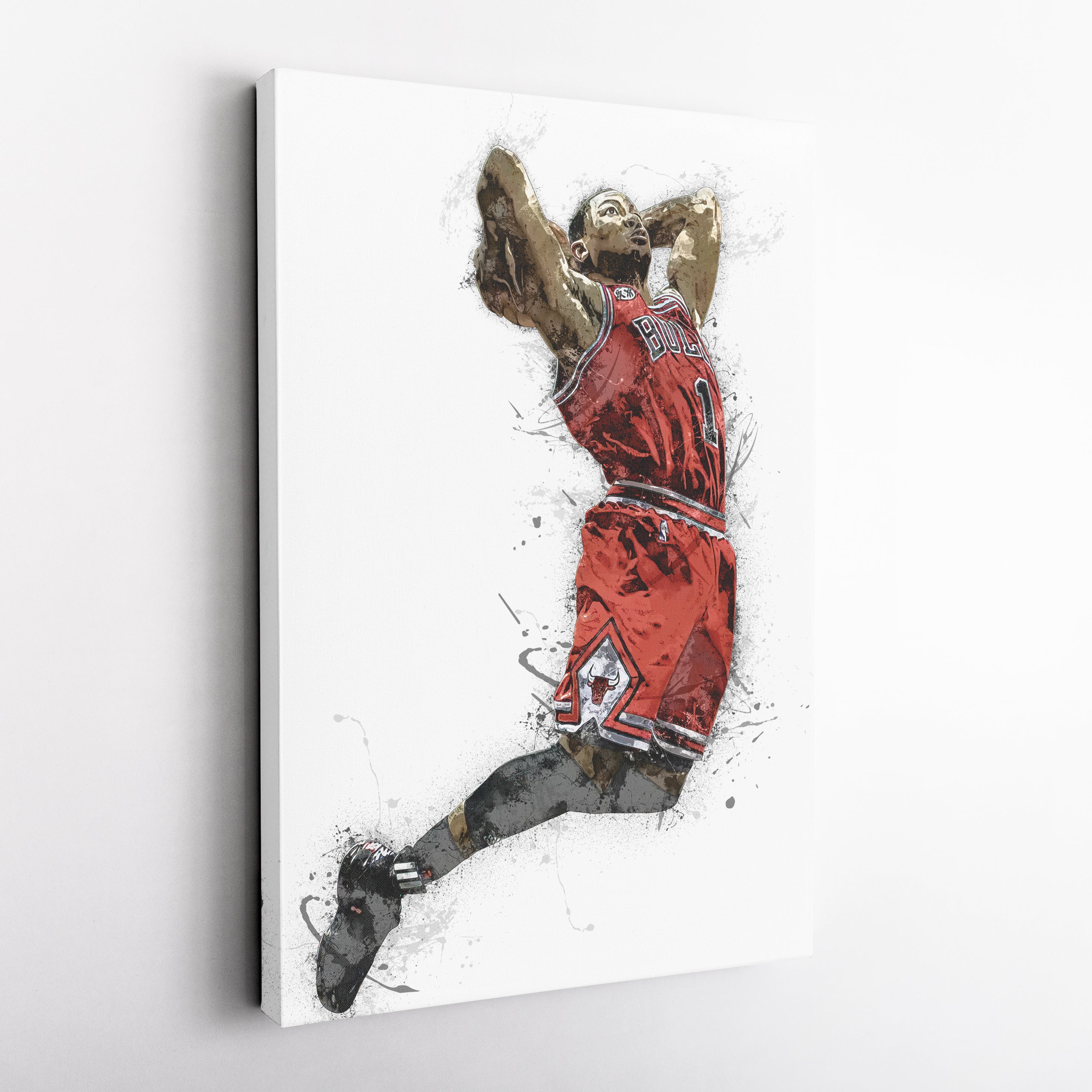Derrick Rose Canvas Art – Chicago Bulls Wall Decor