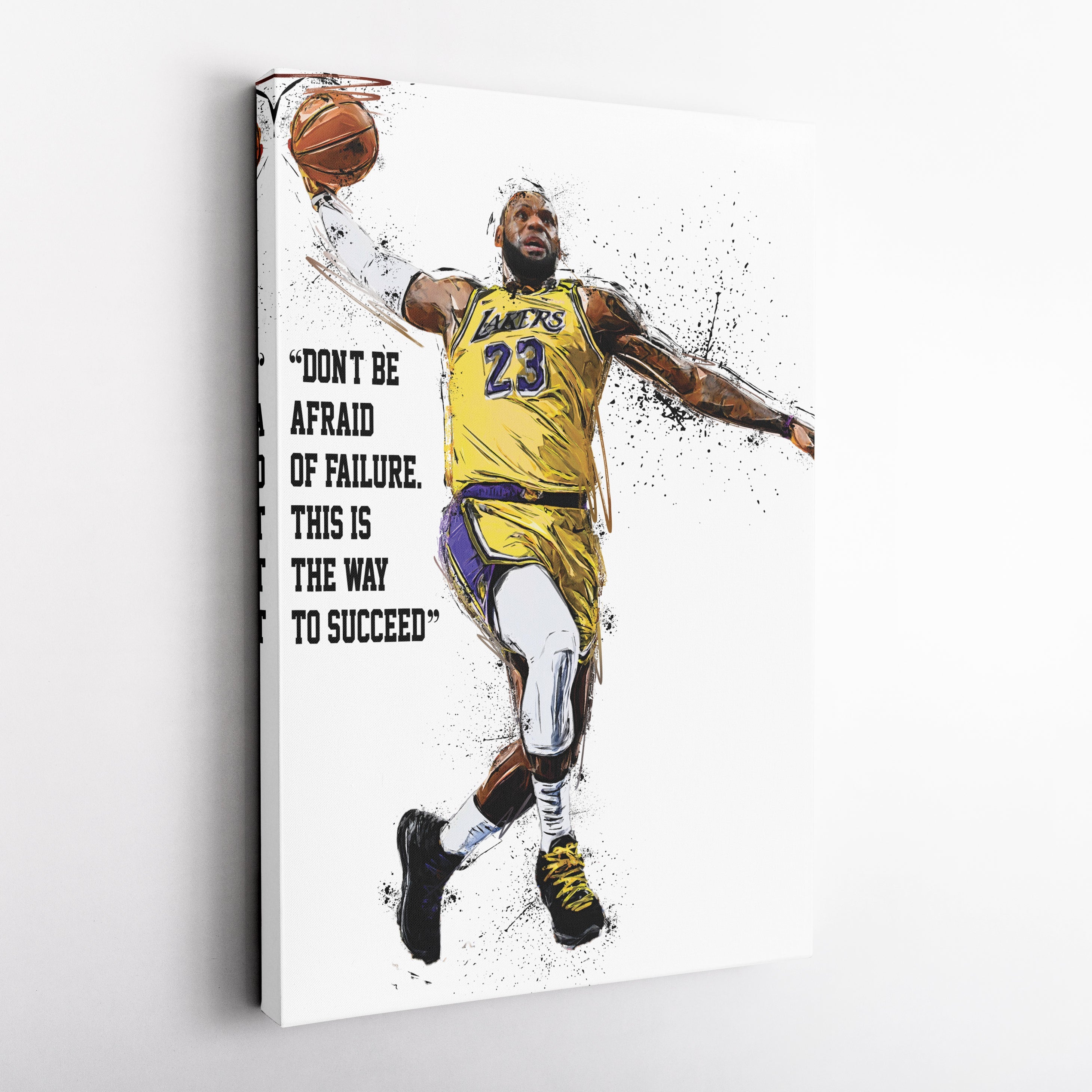 LeBron James Quote Canvas Art – Lakers Wall Decor