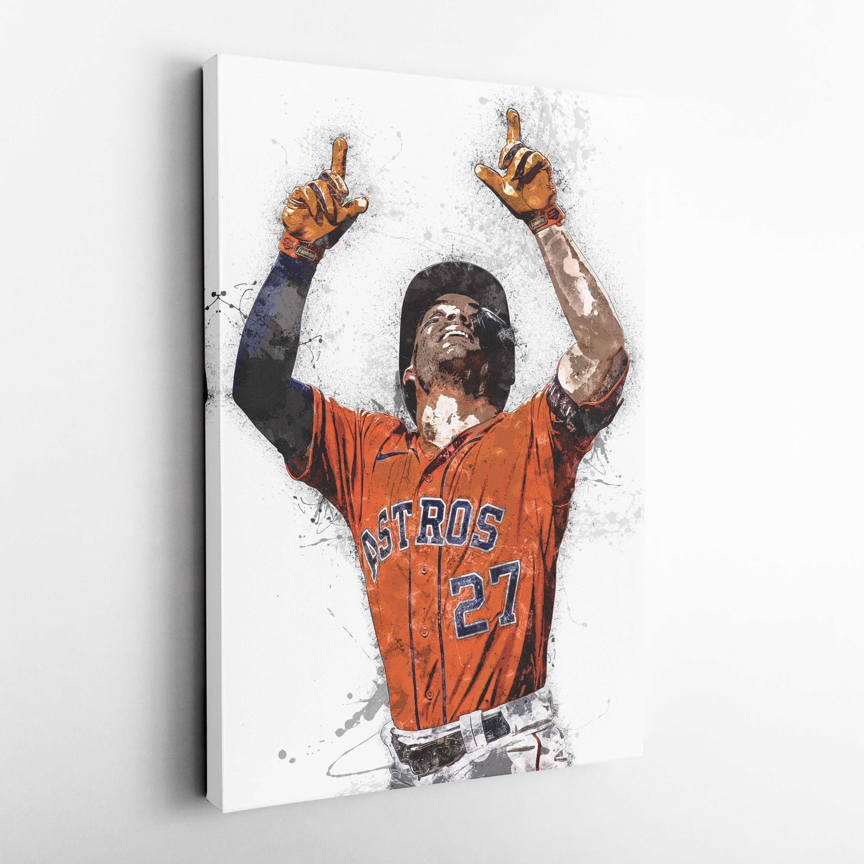 José Altuve Canvas Art - Houston Astros Wall Decor
