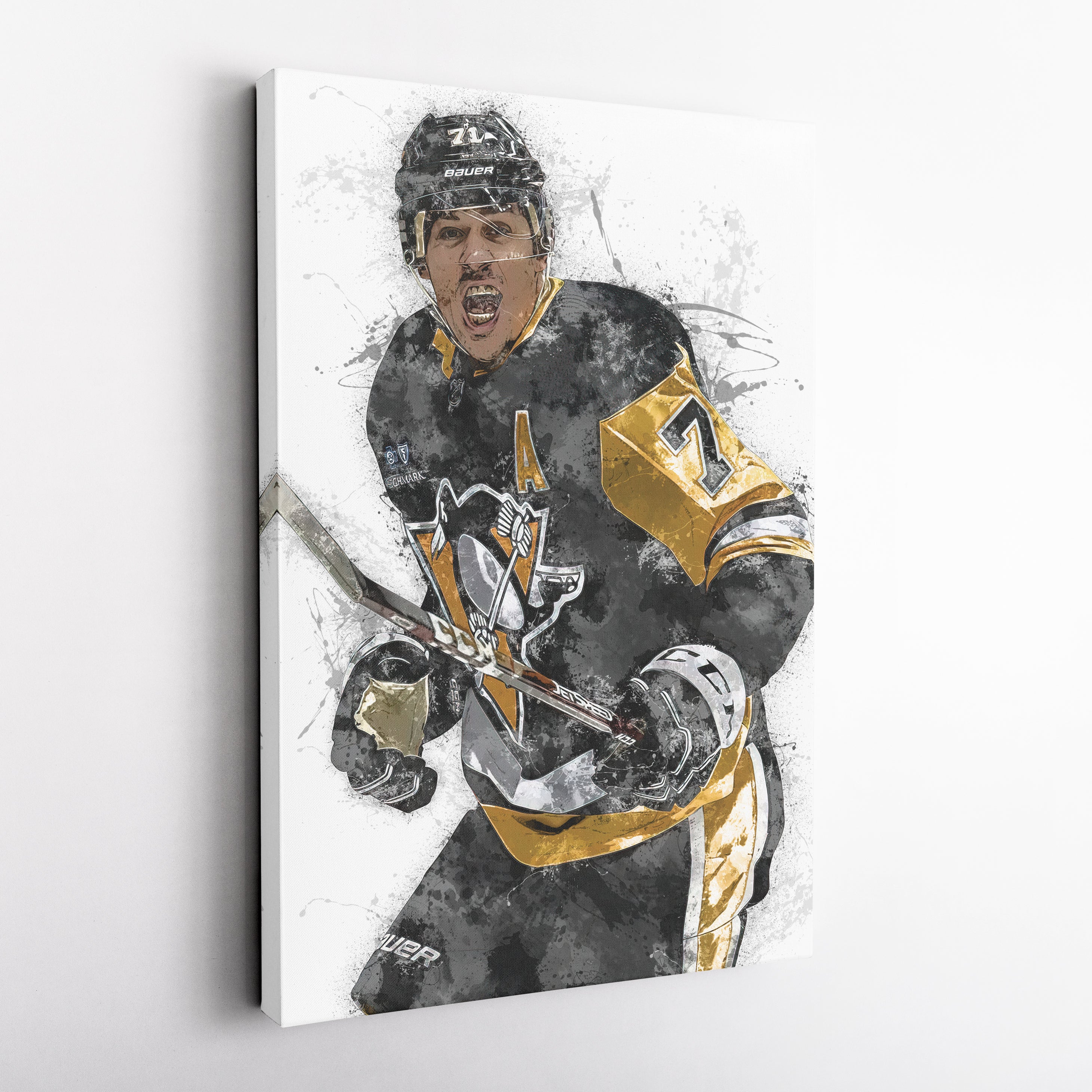 Evgeni Malkin Wall Art - Pittsburgh Penguins NHL Legend Canvas Print