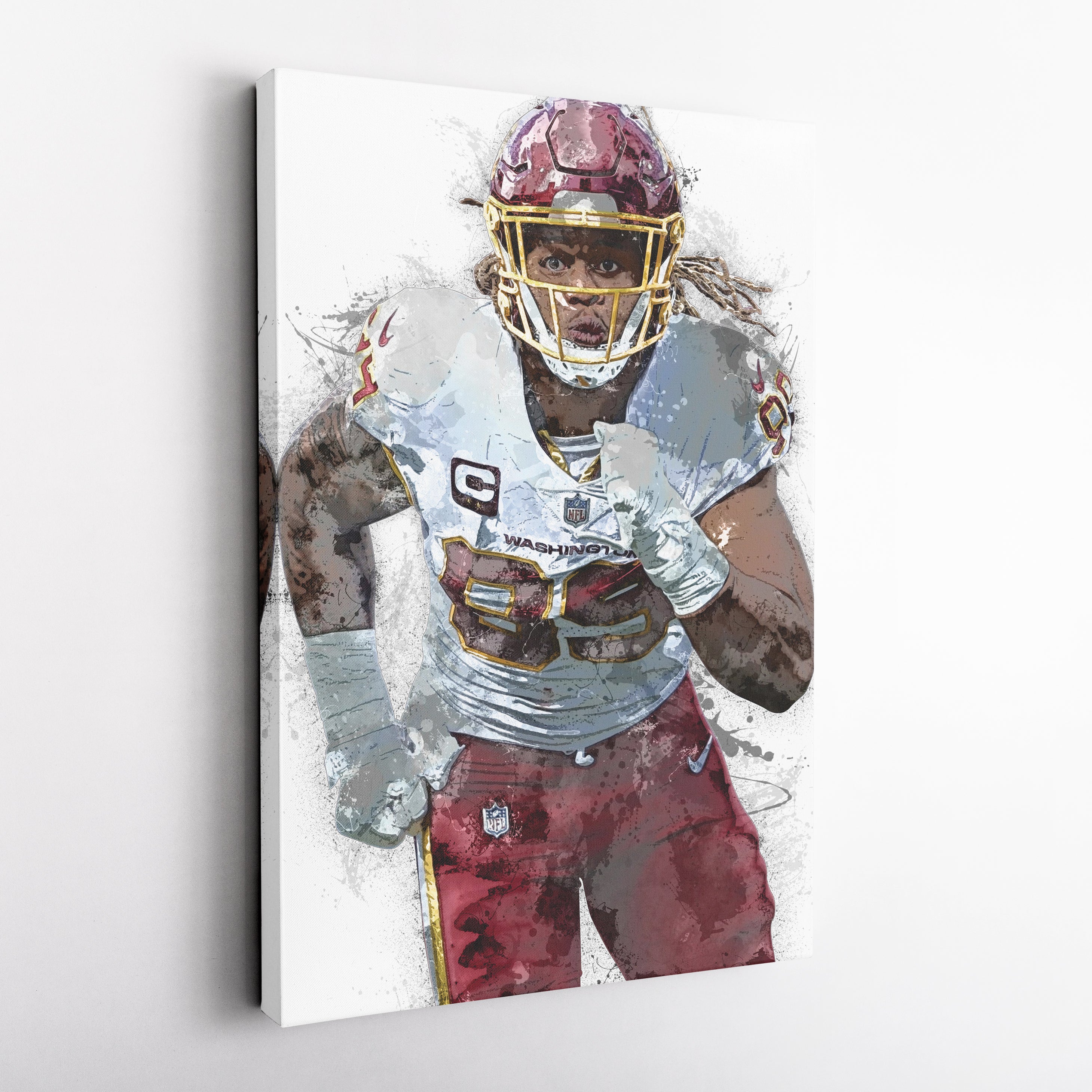 Chase Young Canvas Art – Washington Commanders Wall Decor