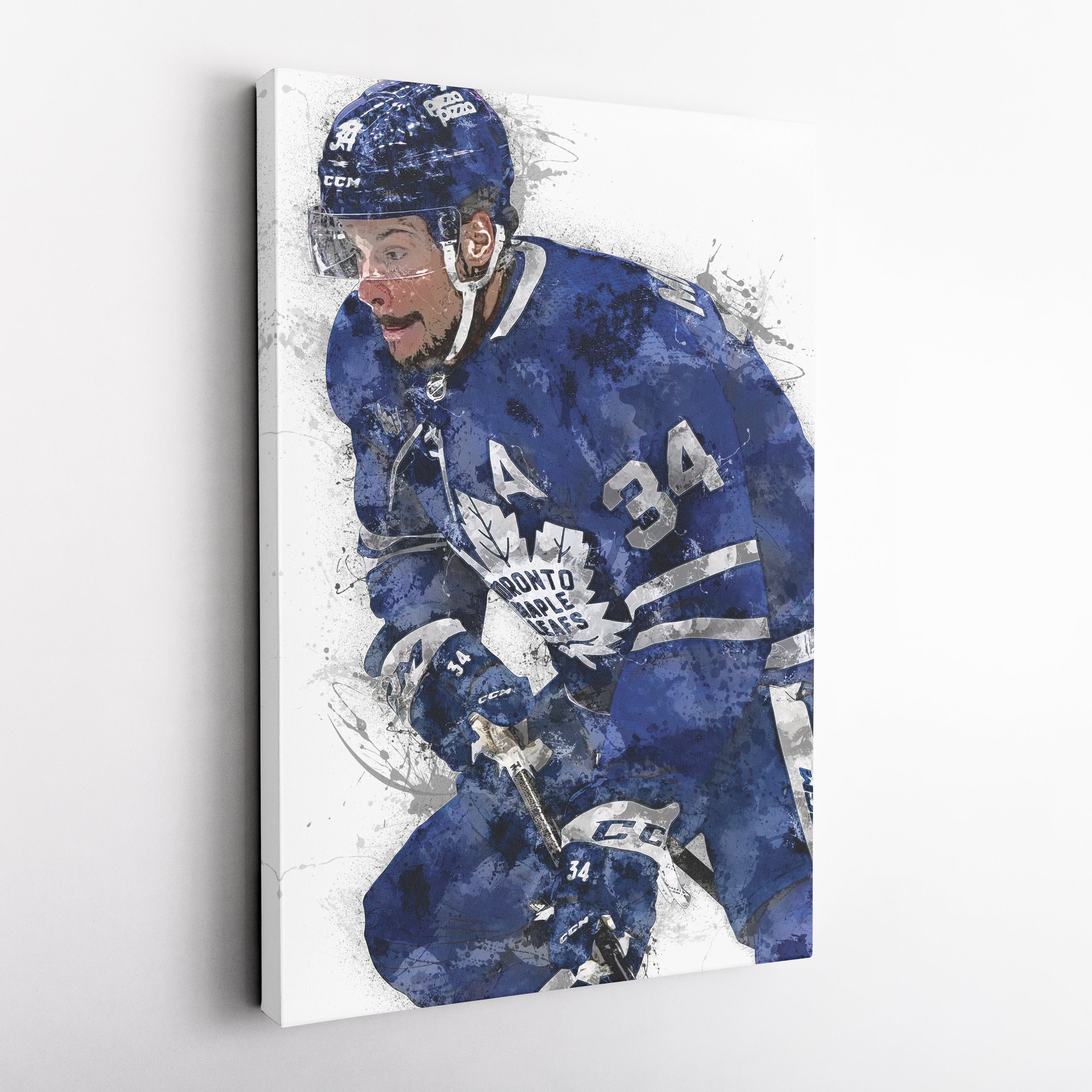 Auston Matthews Canvas Art – Toronto Maple Leafs Wall Decor
