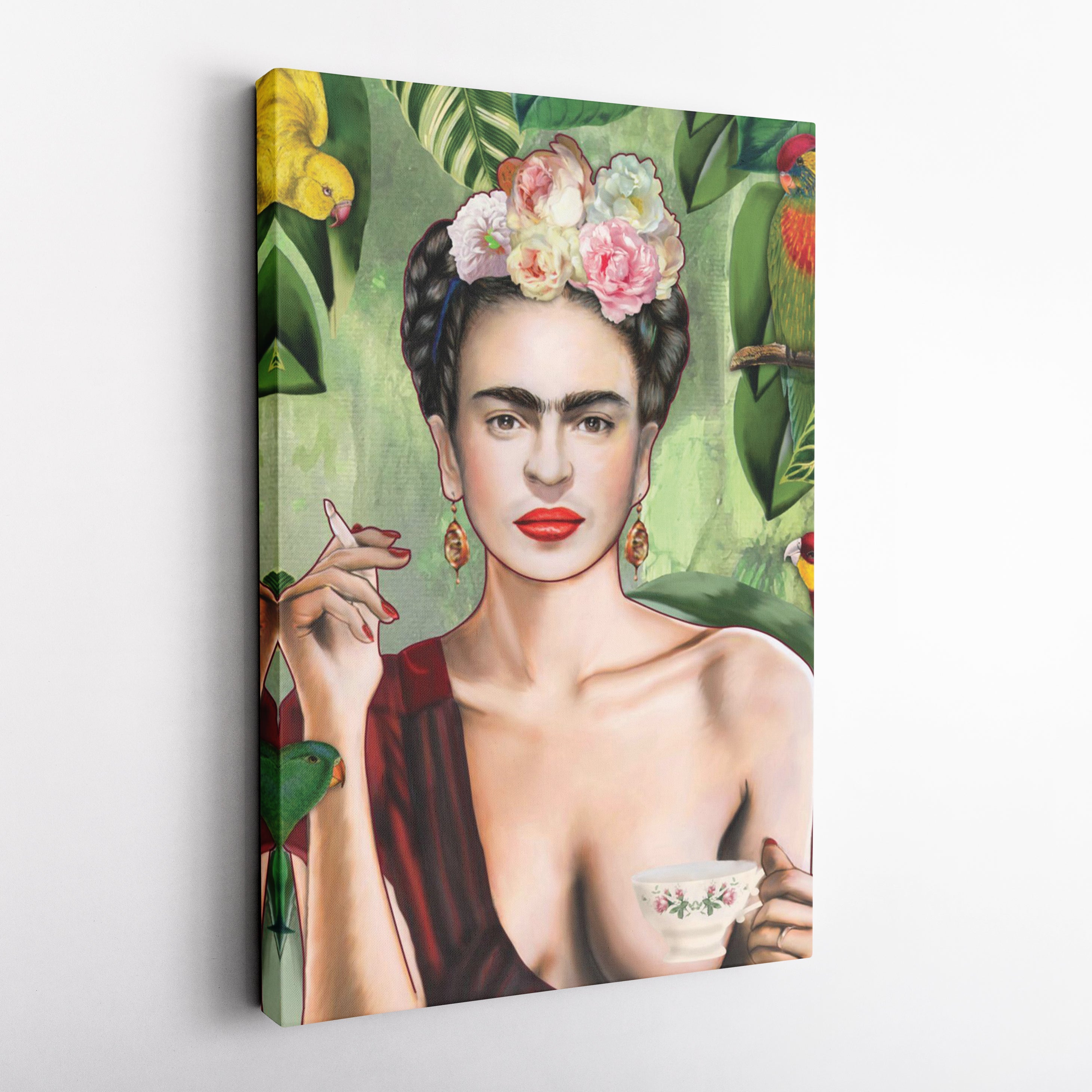 Frida Kahlo Canvas Art – Colorful Painter Wall Decor