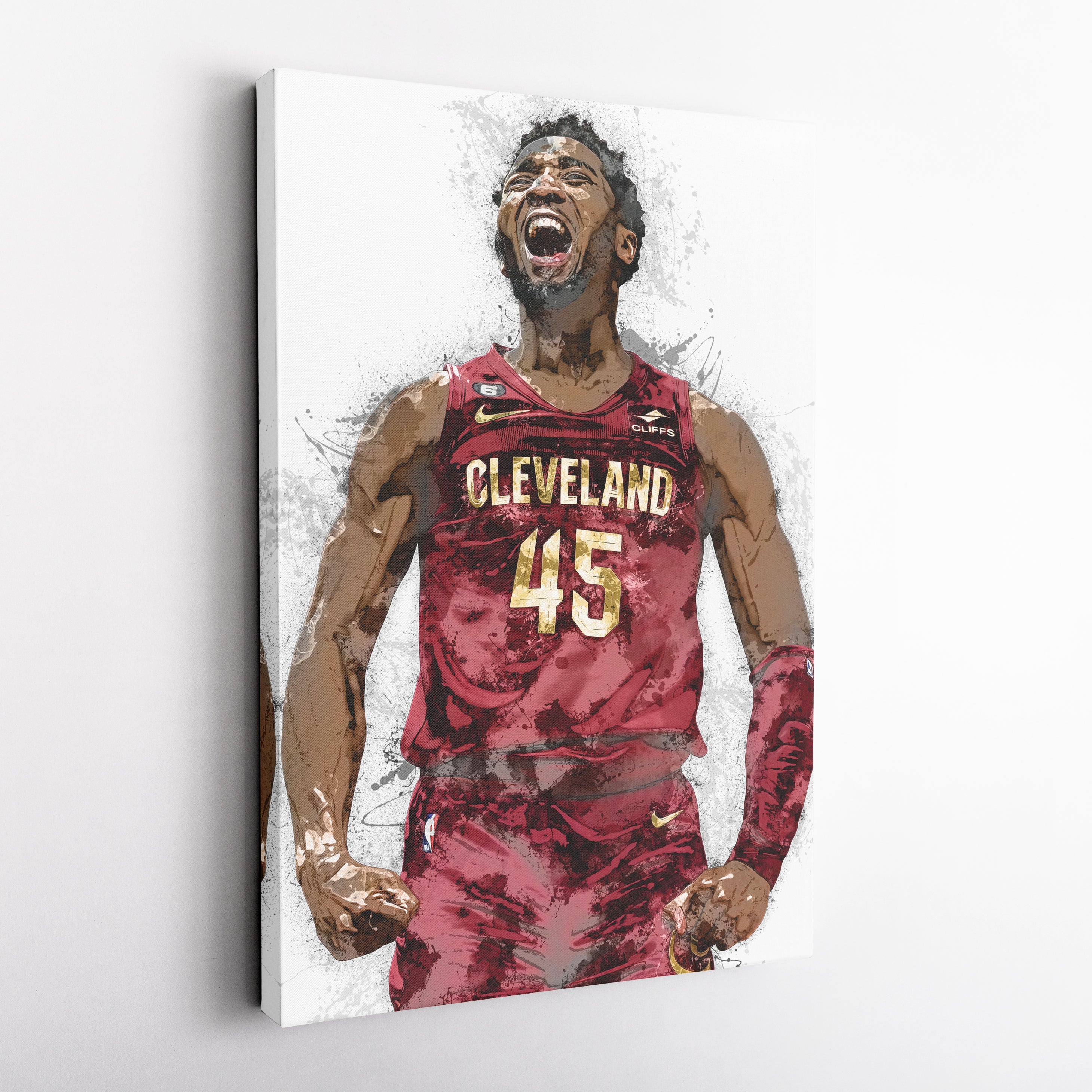 Donovan Mitchell Canvas Art – Cleveland Cavaliers Wall Decor