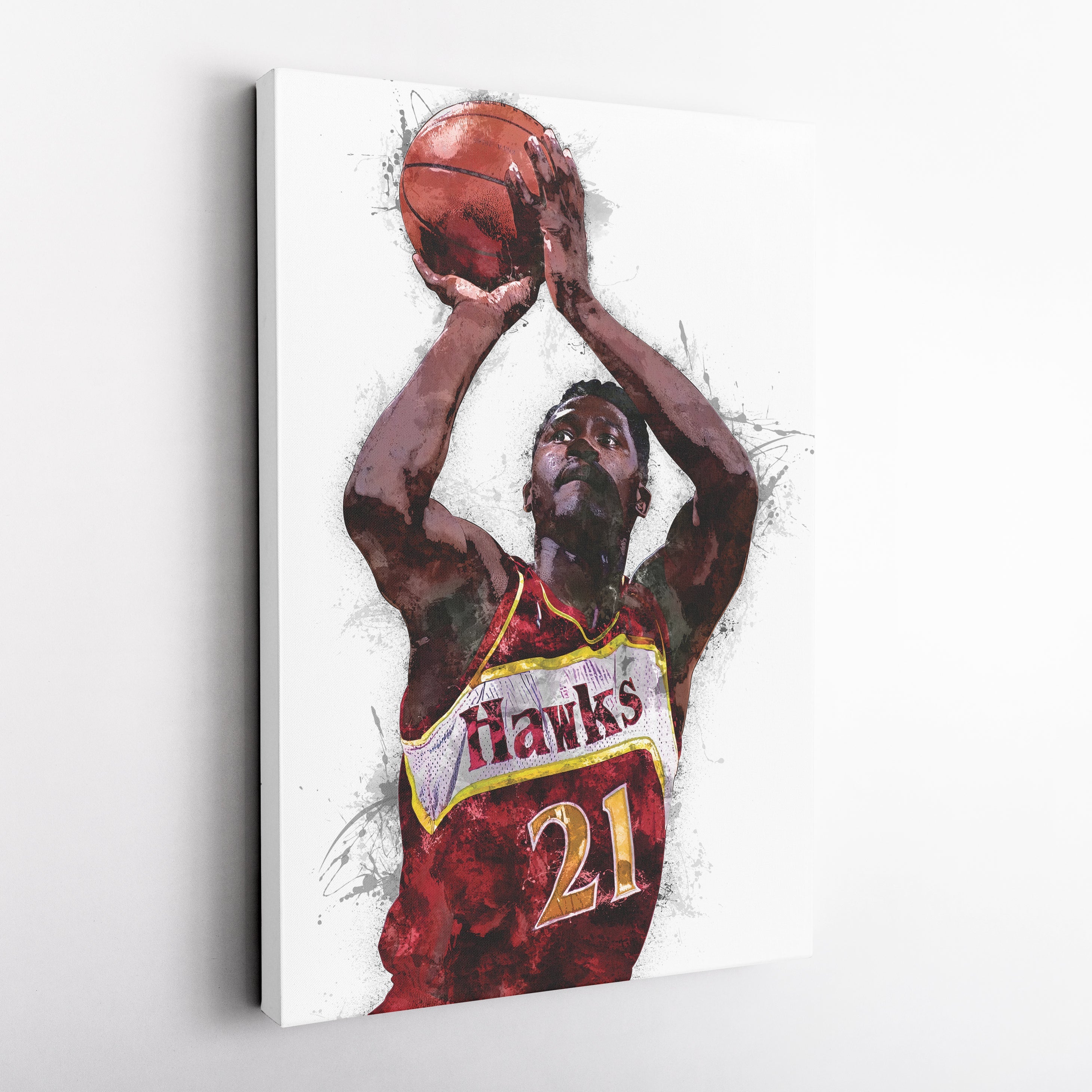 Dominique Wilkins Canvas Art – Atlanta Hawks Wall Decor