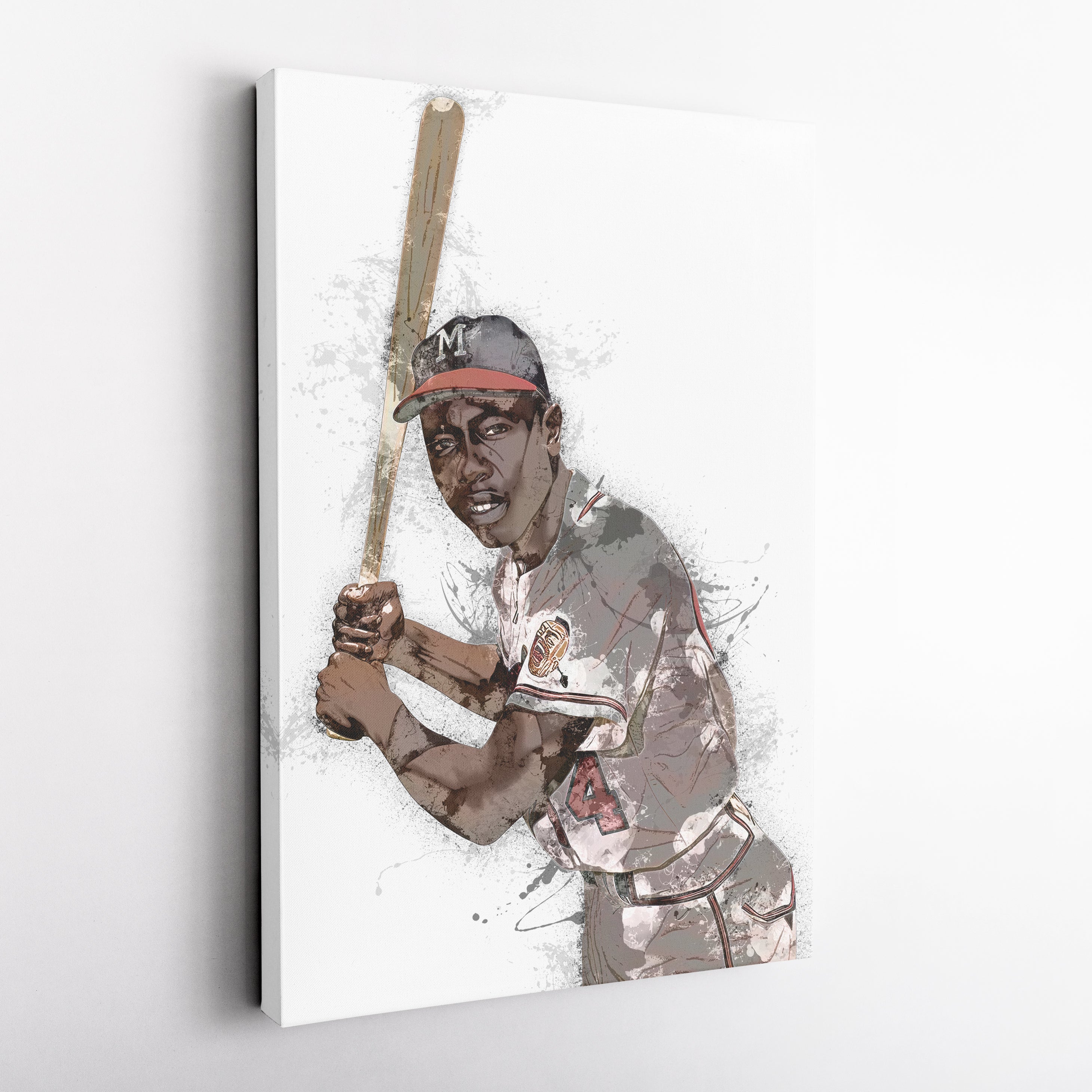 Hank Aaron Canvas Art – Atlanta Braves Wall Decor