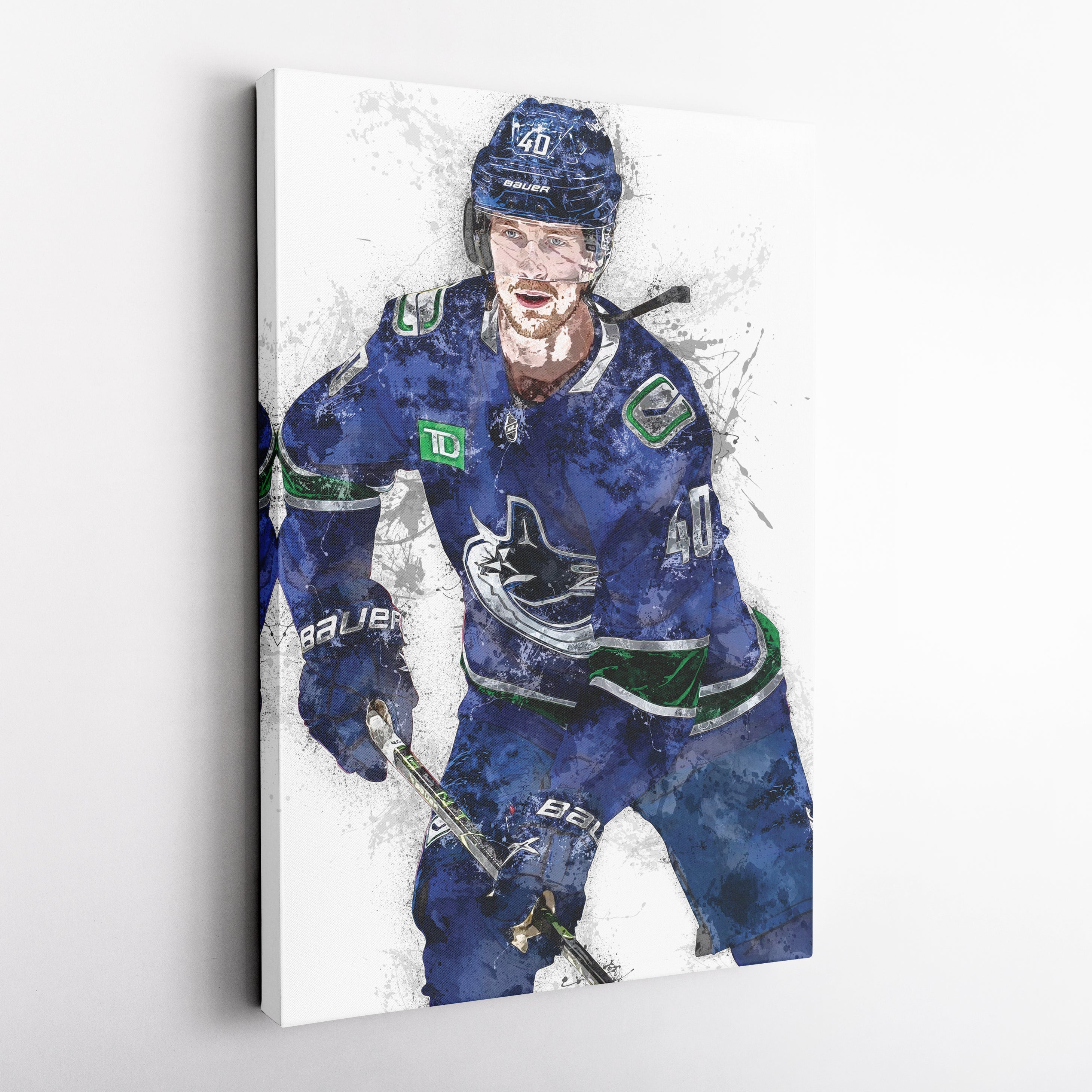 Elias Pettersson Canvas Art – Vancouver Canucks Wall Decor