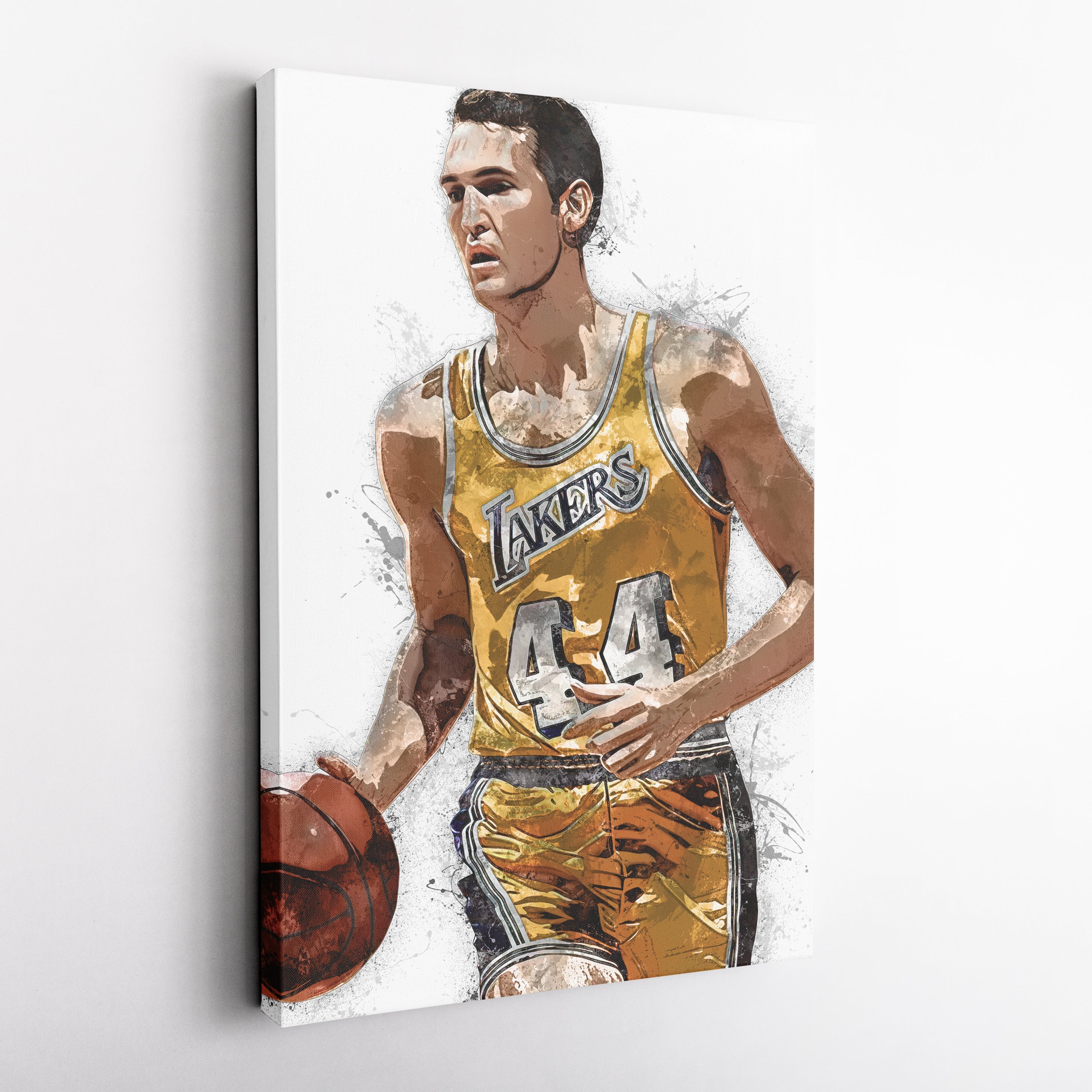 Jerry West Canvas Art – Los Angeles Lakers Wall Decor