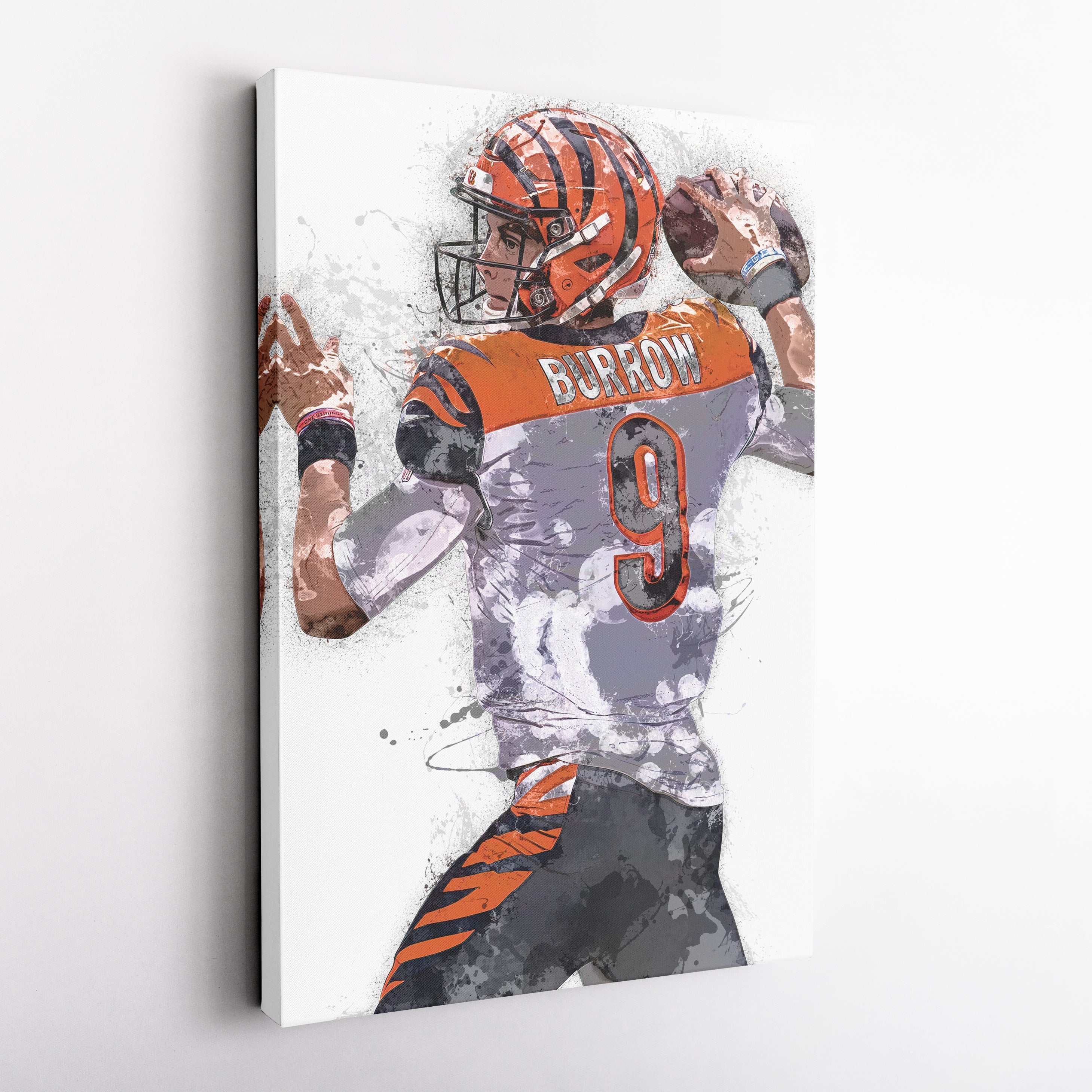 Joe Burrow Bengals Canvas Art – Cincinnati Bengals Wall Decor