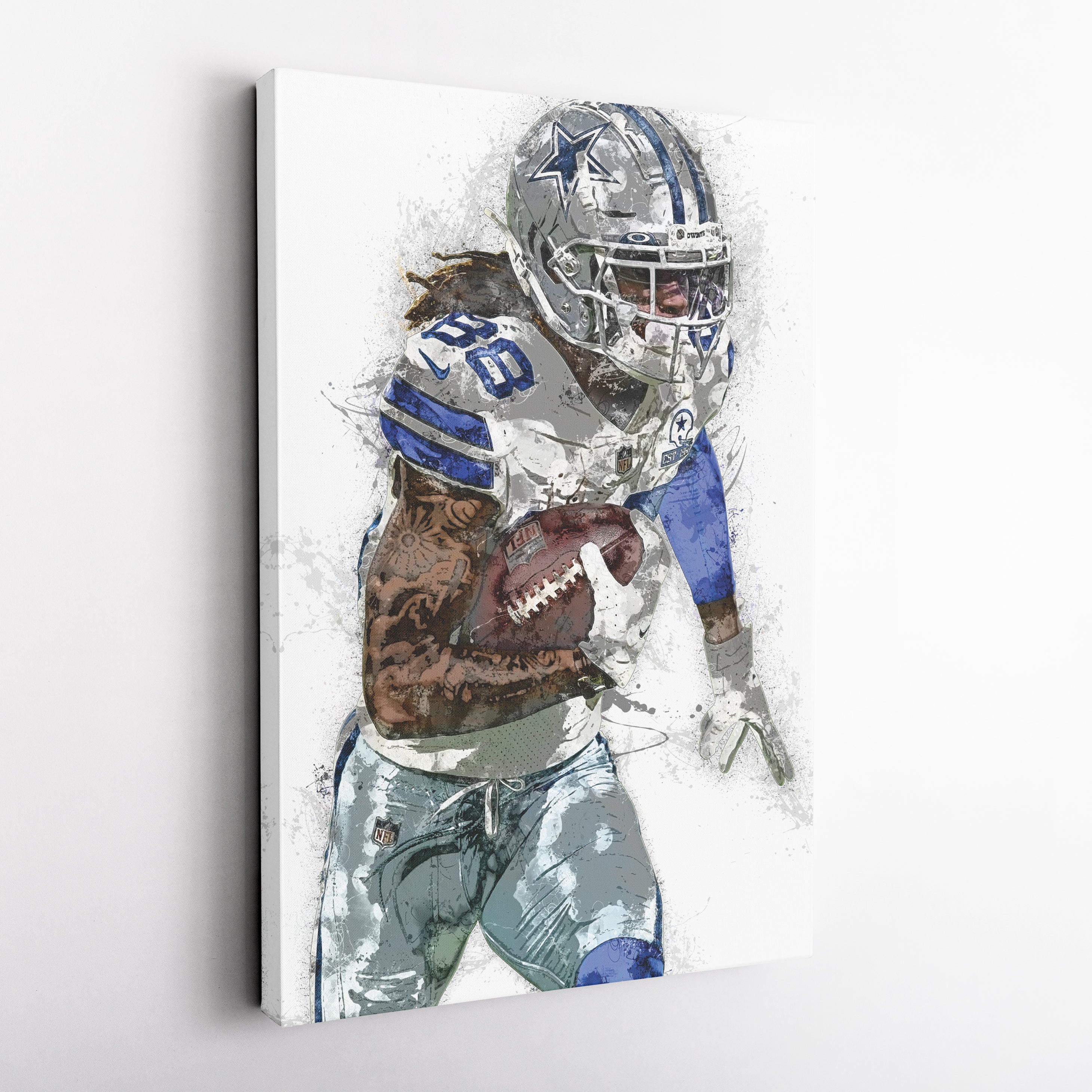 CeeDee Lamb Canvas Art – Dallas Cowboys Wall Decor