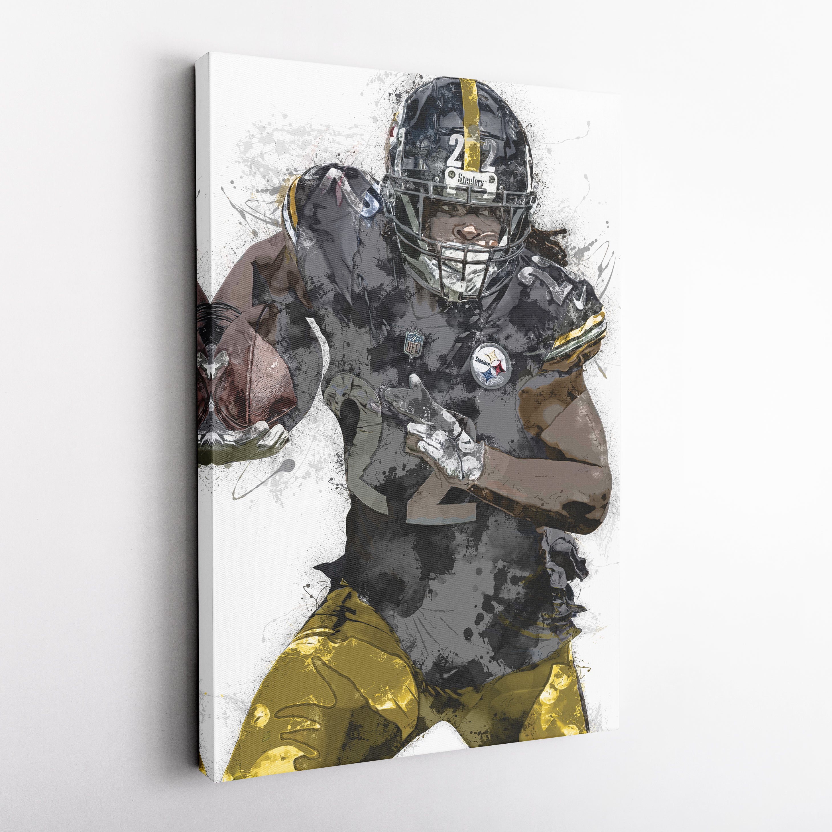 Najee Harris Canvas Art – Pittsburgh Steelers Wall Decor