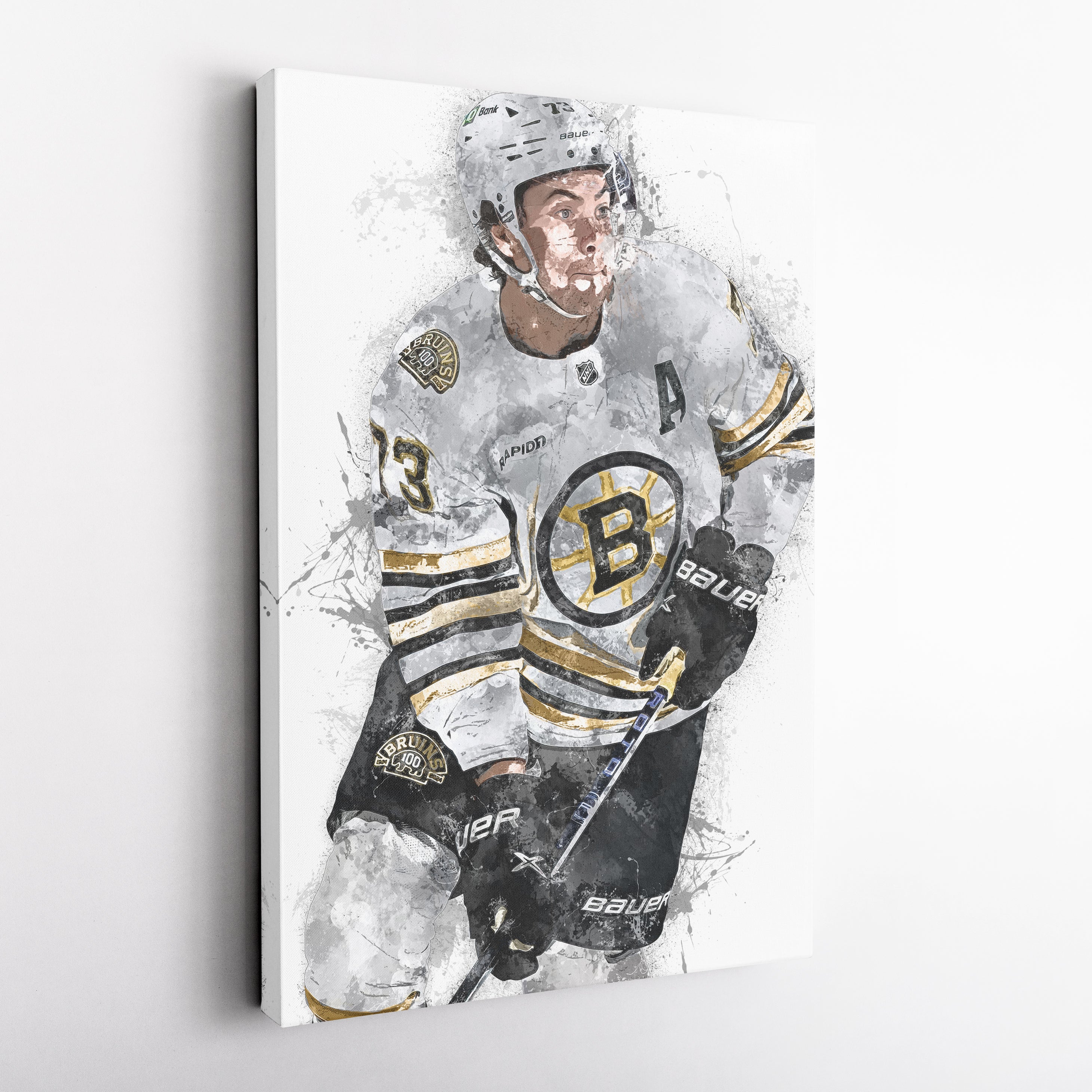 Charlie McAvoy Canvas Art – Boston Bruins Wall Decor