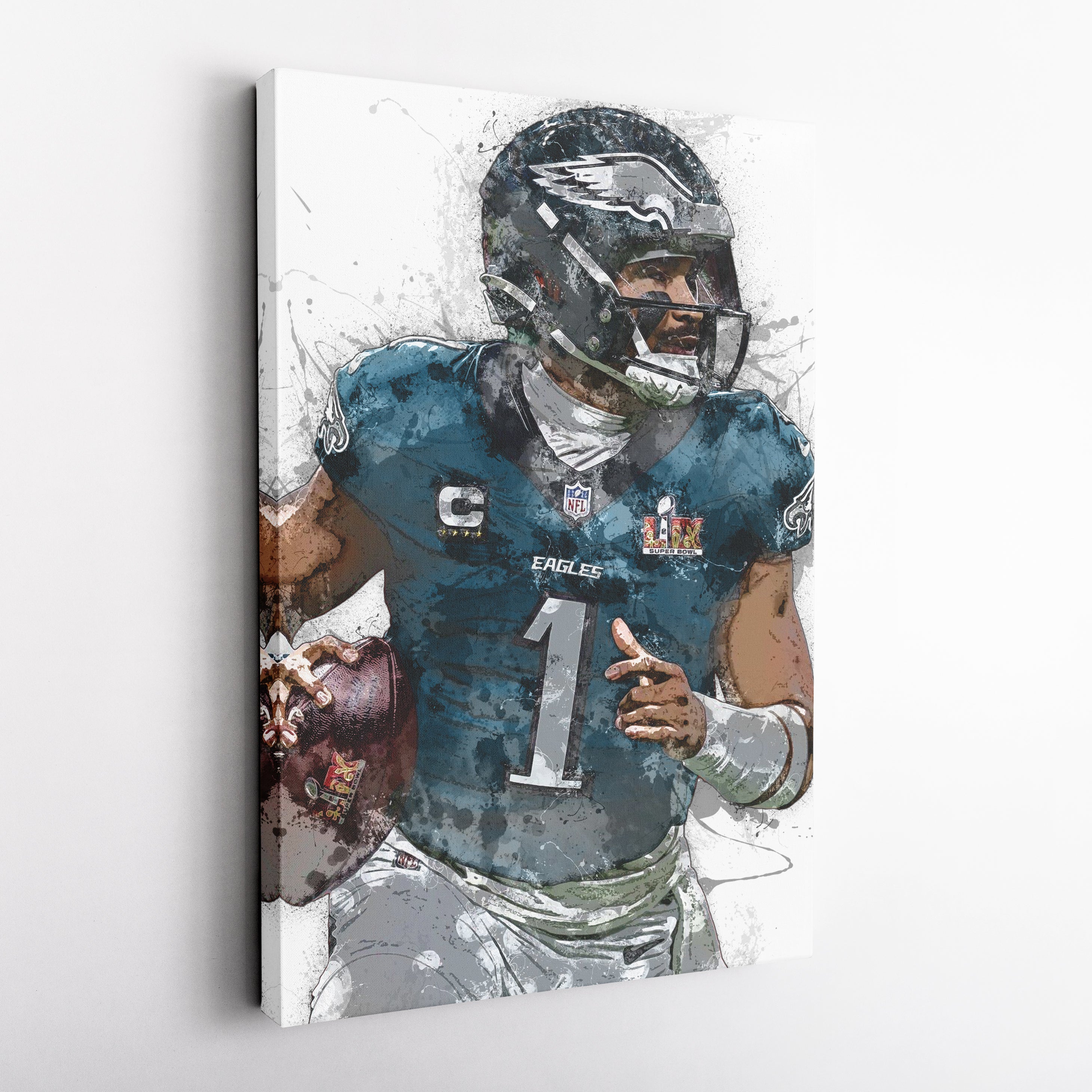 Jalen Hurts Canvas Art - Philadelphia Eagles Wall Decor