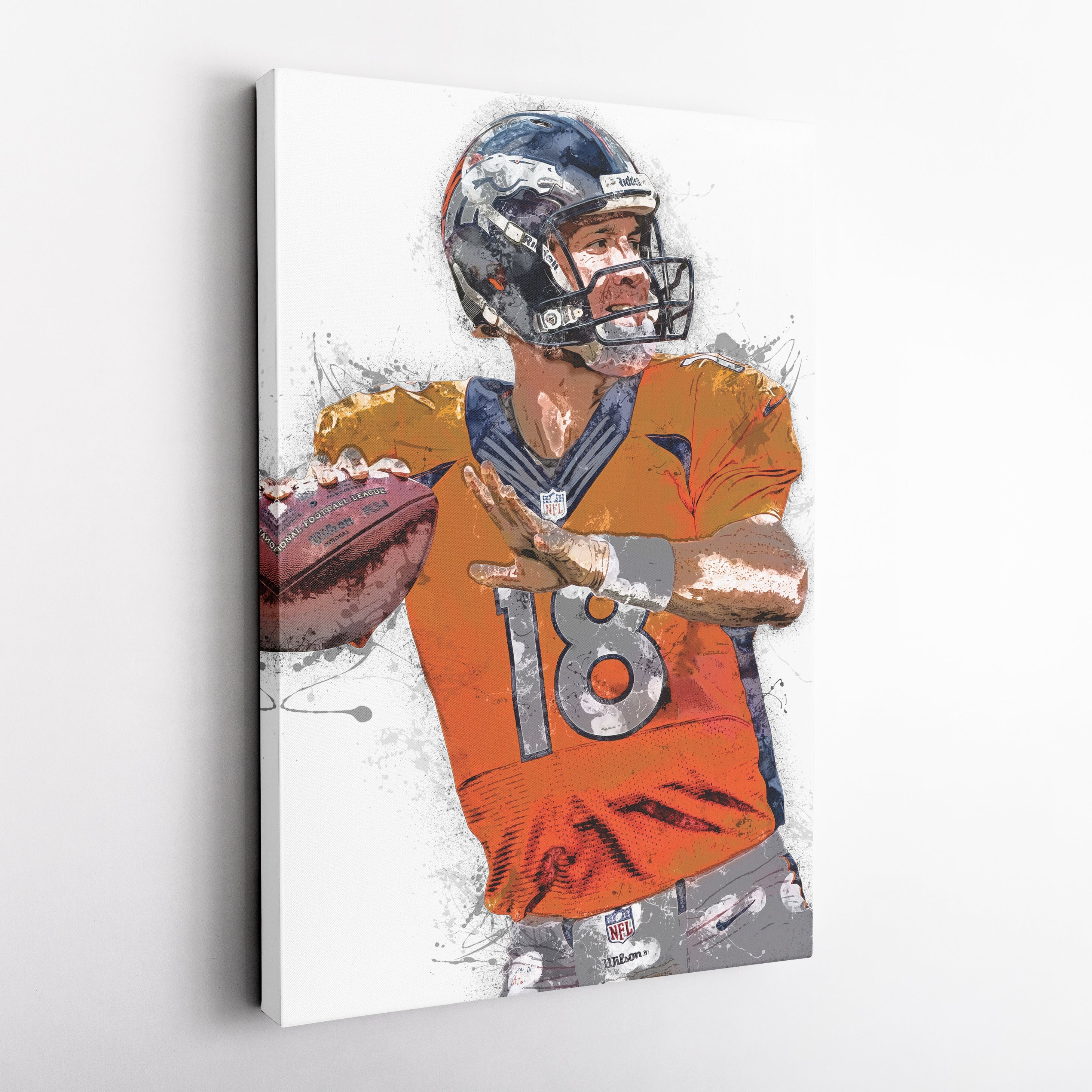 Peyton Manning Canvas Art – Denver Broncos Wall Decor