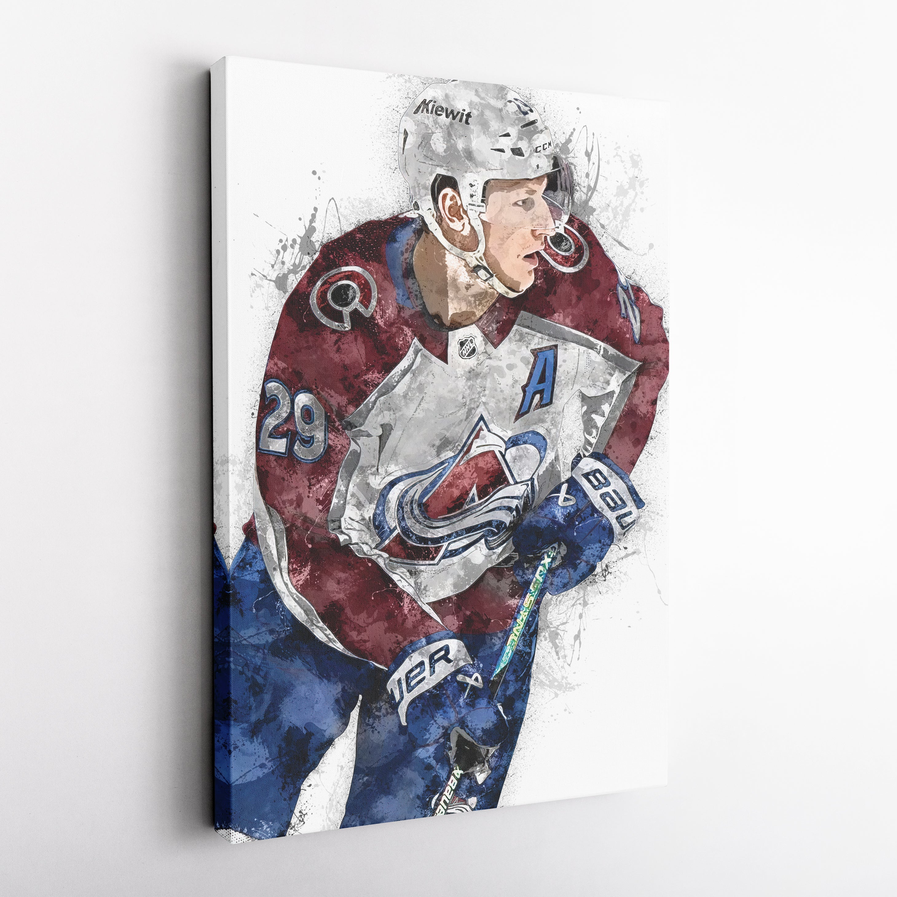Nathan MacKinnon Canvas Art – Colorado Avalanche Wall Decor
