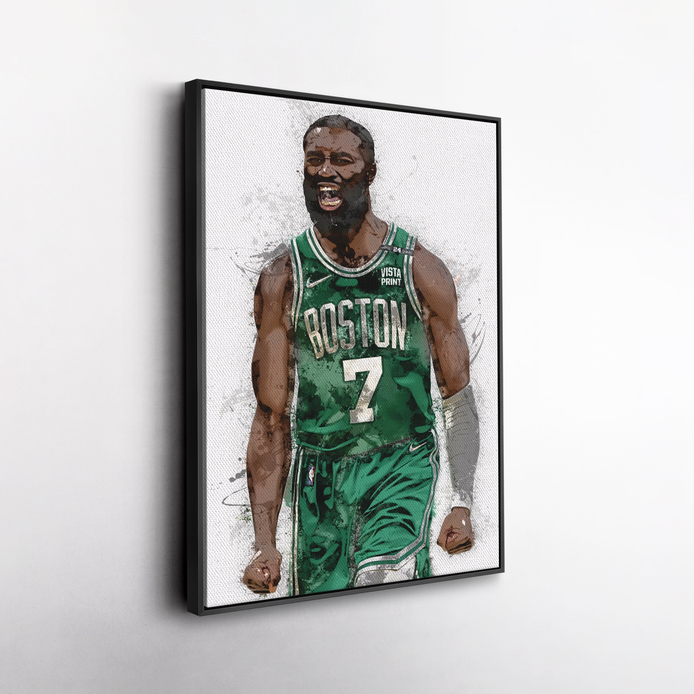 Jaylen Brown Canvas Art – Boston Celtics Wall Decor