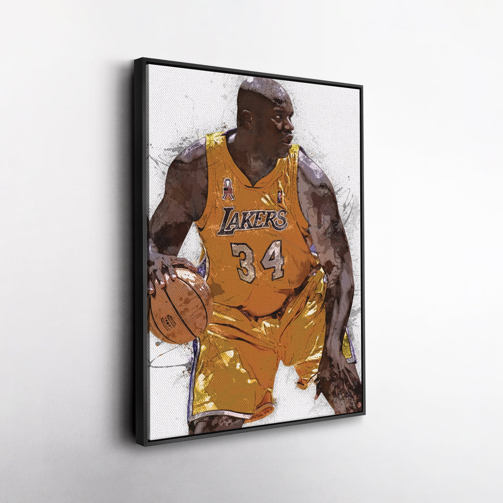 Shaquille O'Neal Canvas Art – Los Angeles Lakers Wall Decor