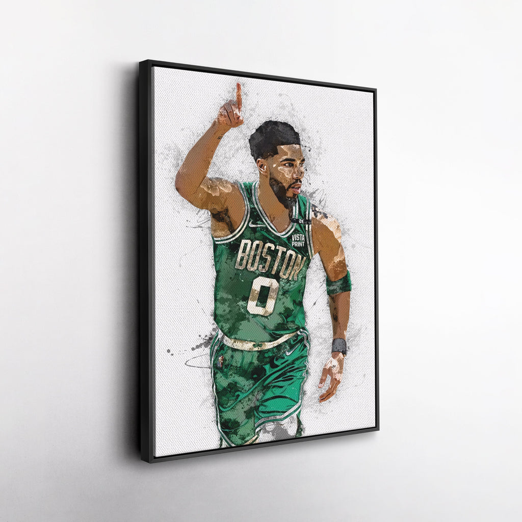 Jayson Tatum Canvas Art – Boston Celtics Superstar Wall Decor