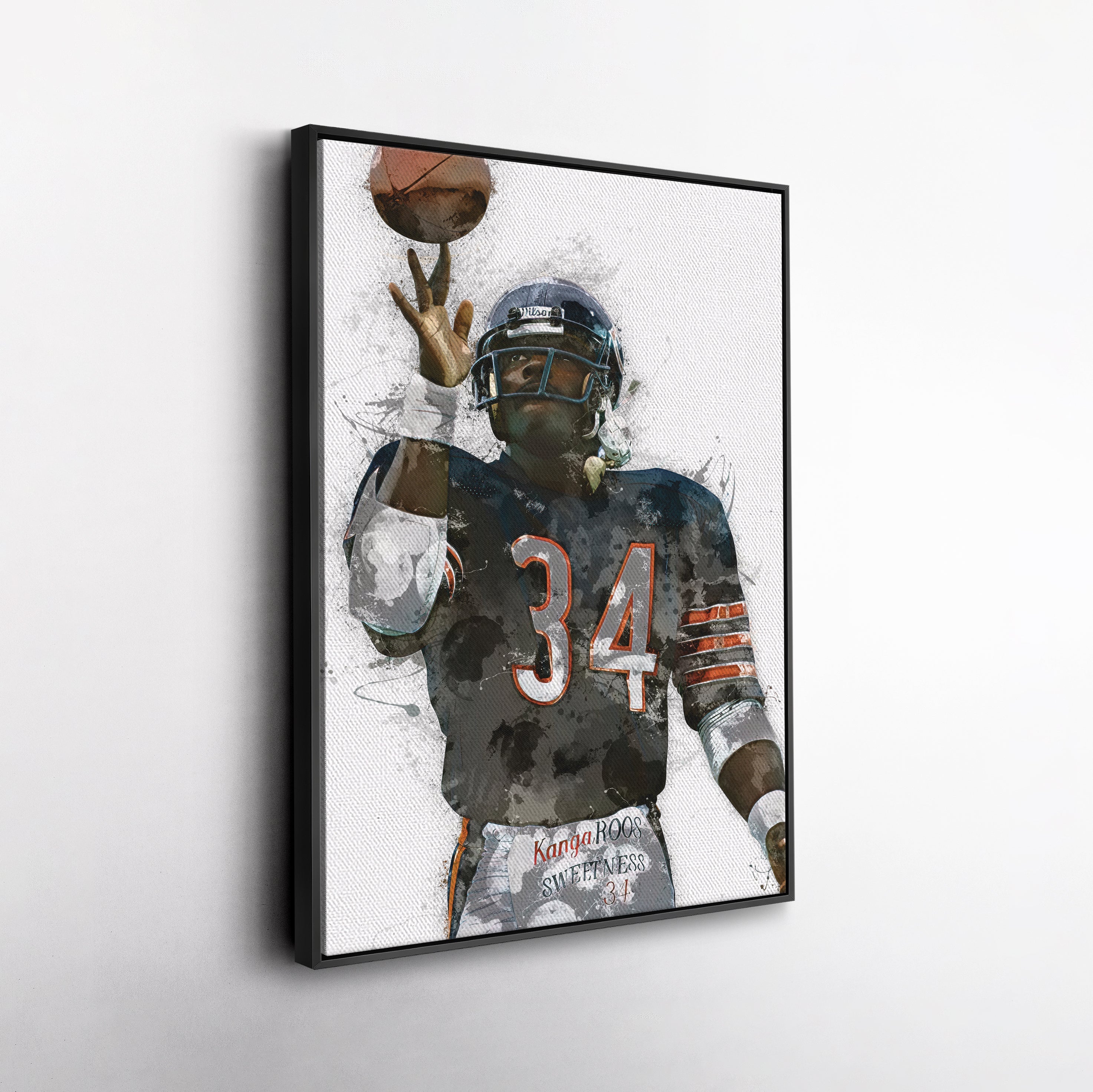 Walter Payton Canvas Art – Chicago Bears Wall Decor